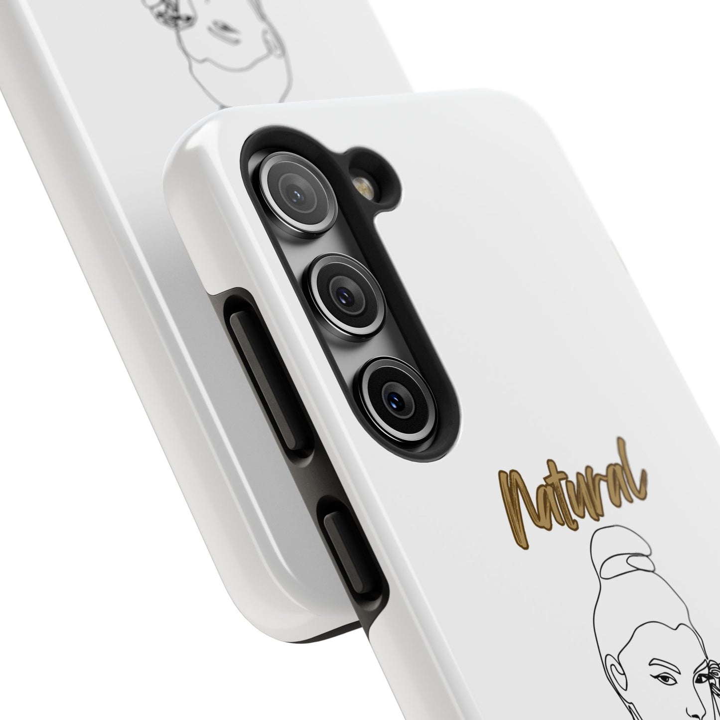 Natural Woman Sassy Bun (BL) Tough Phone Cases WHITE