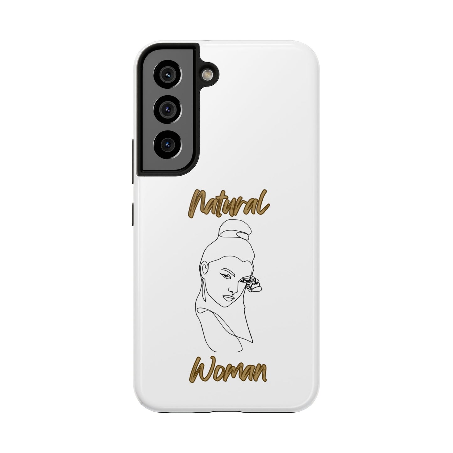 Natural Woman Sassy Bun (BL) Tough Phone Cases WHITE