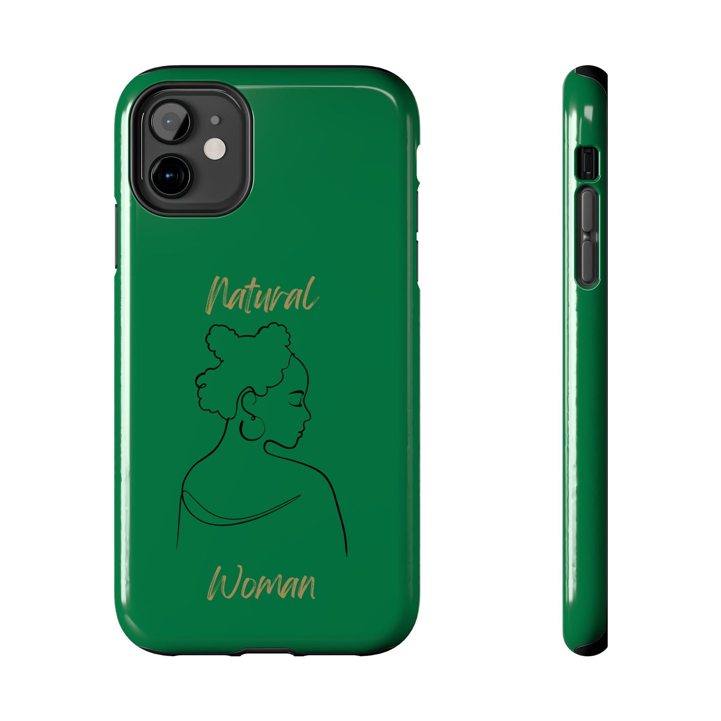 Natural Woman Twists (BL) Tough Phone Cases DARK GREEN