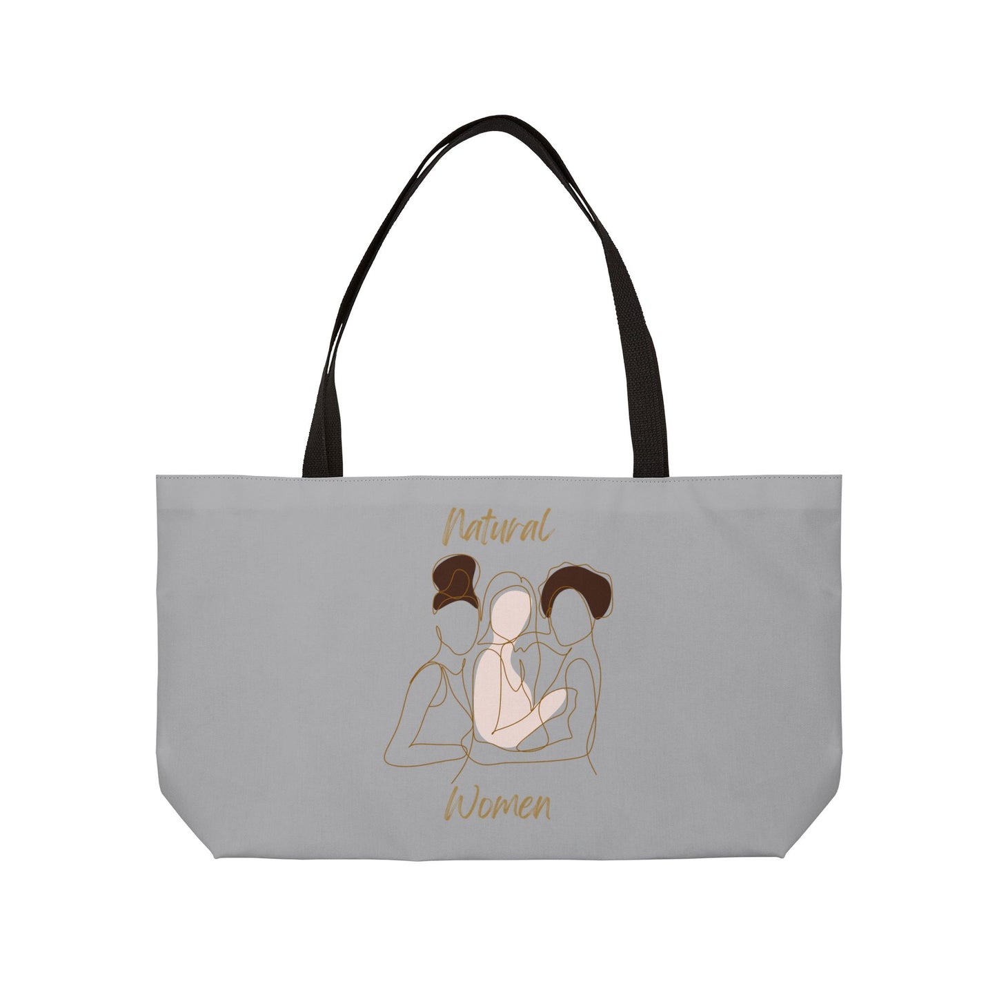 Natural Women Friends (BL) Weekender Tote Bag LIGHT GREY