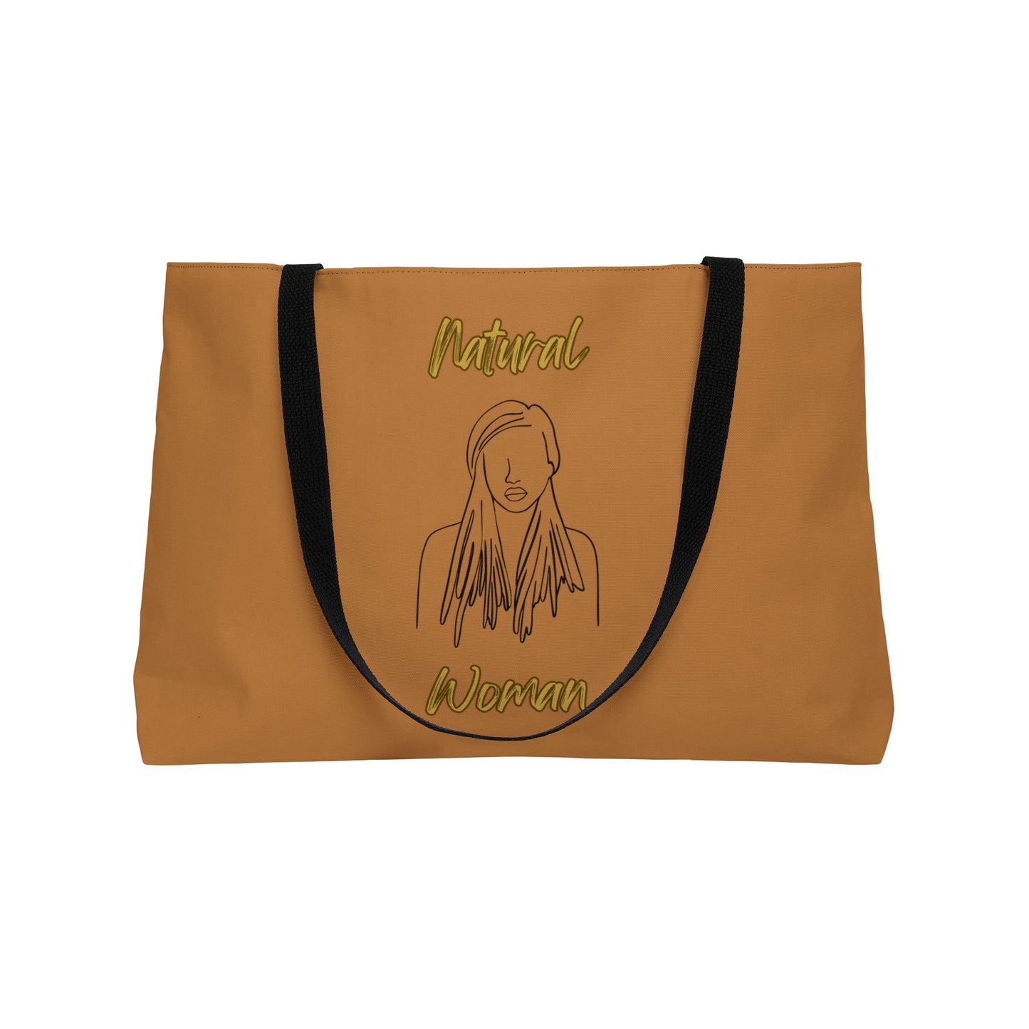 Natural Woman Content (BL) Weekender Tote Bag LIGHT BROWN