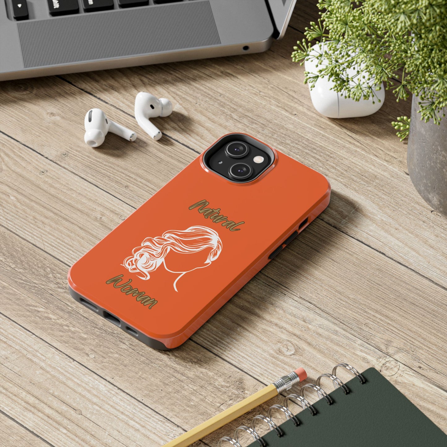 Natural Woman Long Curl (WL)Tough Phone Cases ORANGE