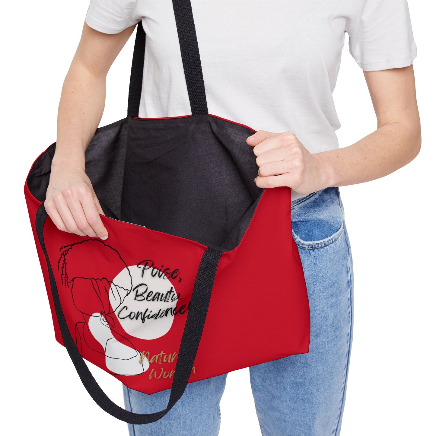 Natural Woman Puff (BL) Weekender Tote Bag DARK RED