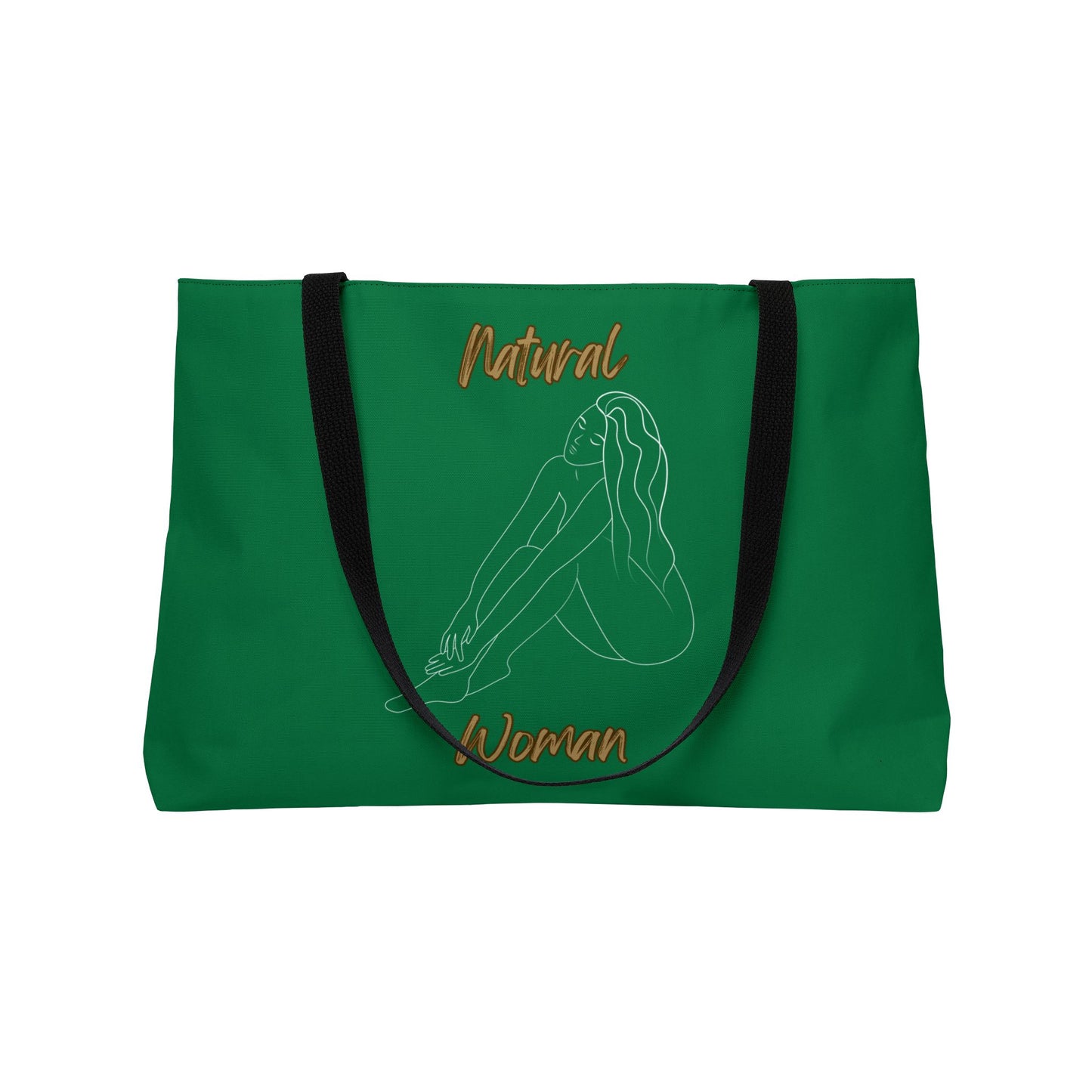 Natural Woman Beauty (WL) Weekender Tote Bag DARK GREEN