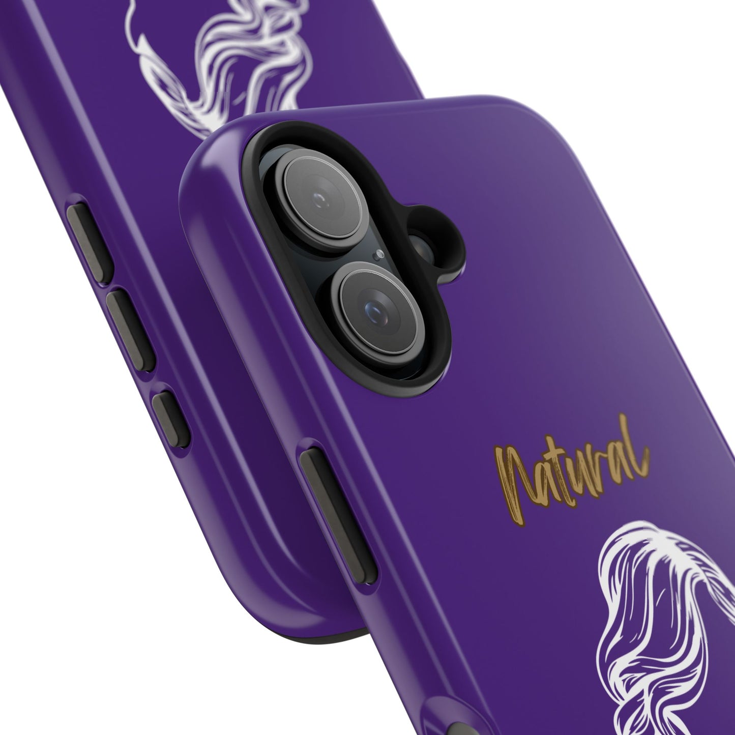 Natural Woman Long Curl (WL)Tough Phone Cases PURPLE