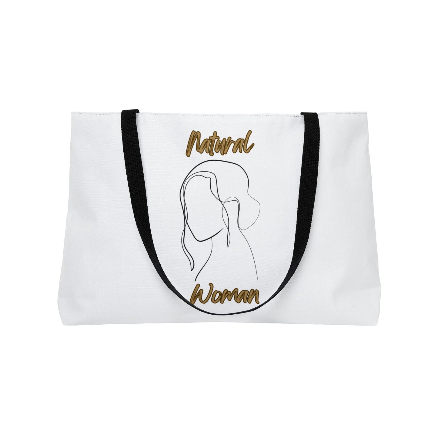 Natural Woman Hanging Hair (BL) Weekender Tote Bag WHITE
