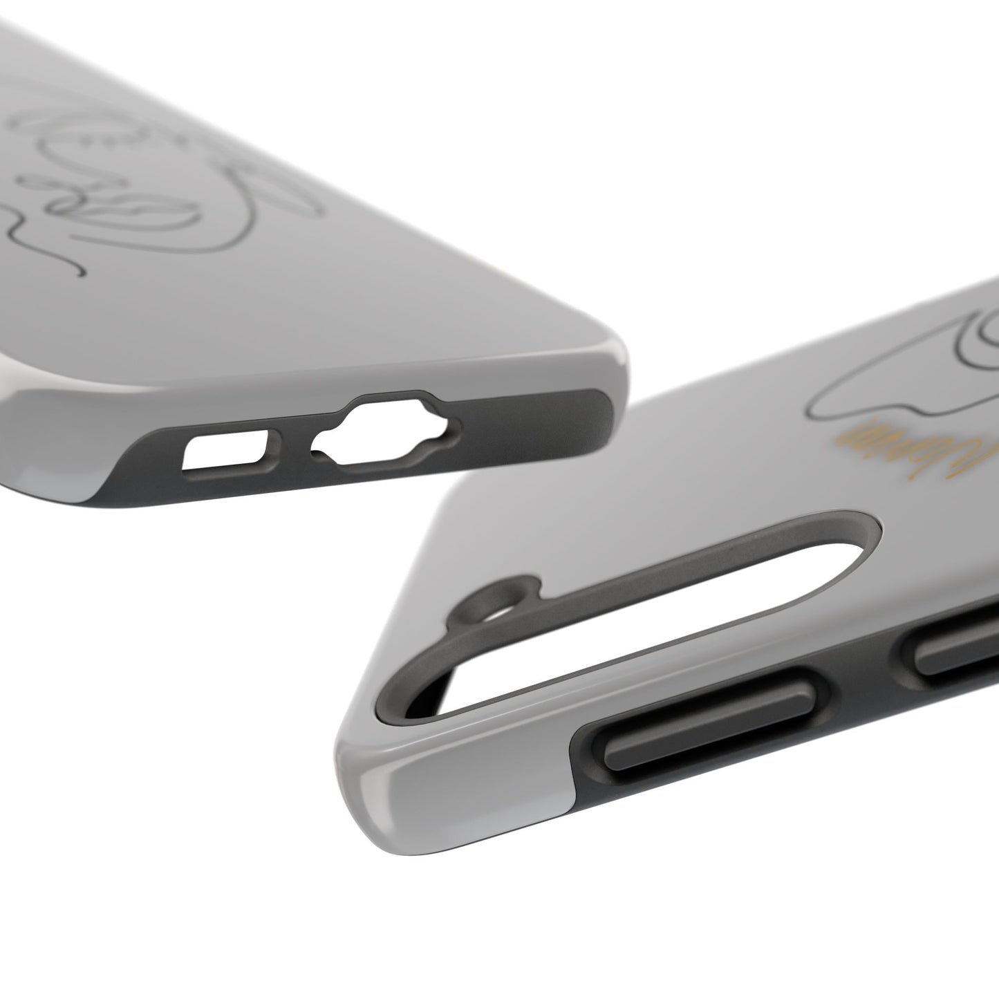 Natural Woman Half Face (BL)Tough Phone Case LIGHT GREY