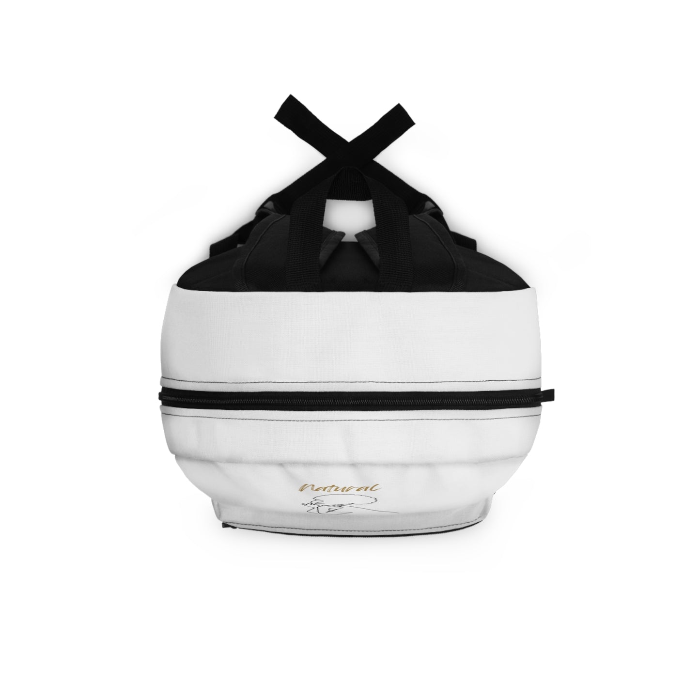 Natural Woman Cute Afro (BL) Backpack WHITE