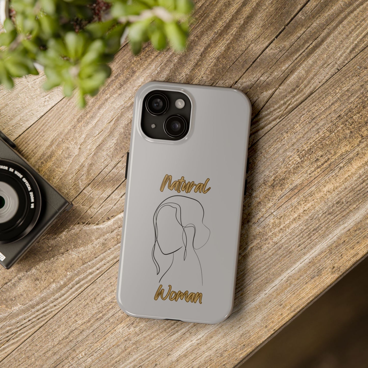 Natural Woman Hanging Hair (BL) Tough Phone Cases LIGHT GREY