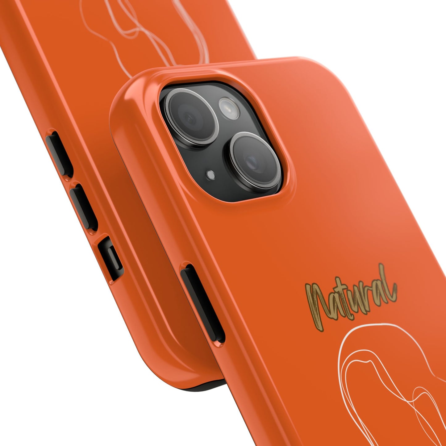 Natural Woman Hanging Hair (WL) Tough Phone Cases ORANGE