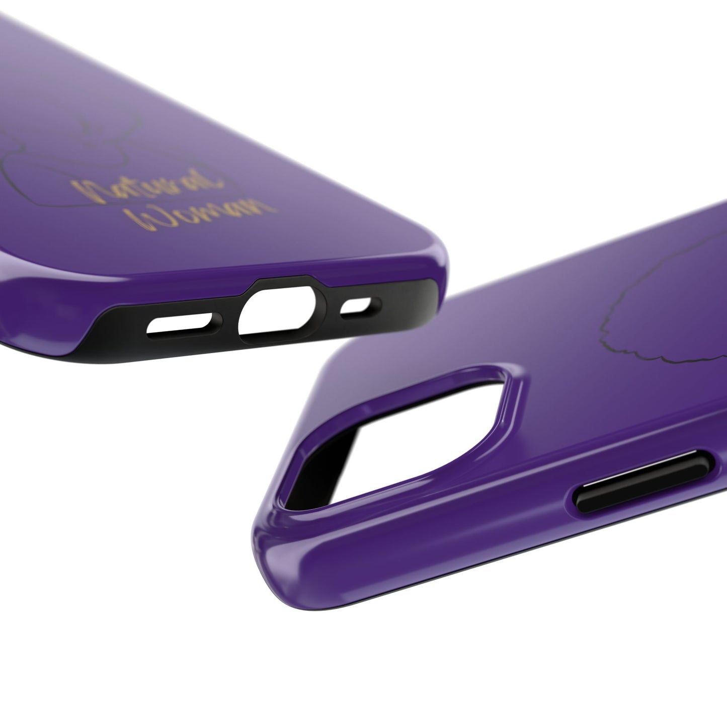 Natural Woman Afro (BL)Tough Phone Cases PURPLE