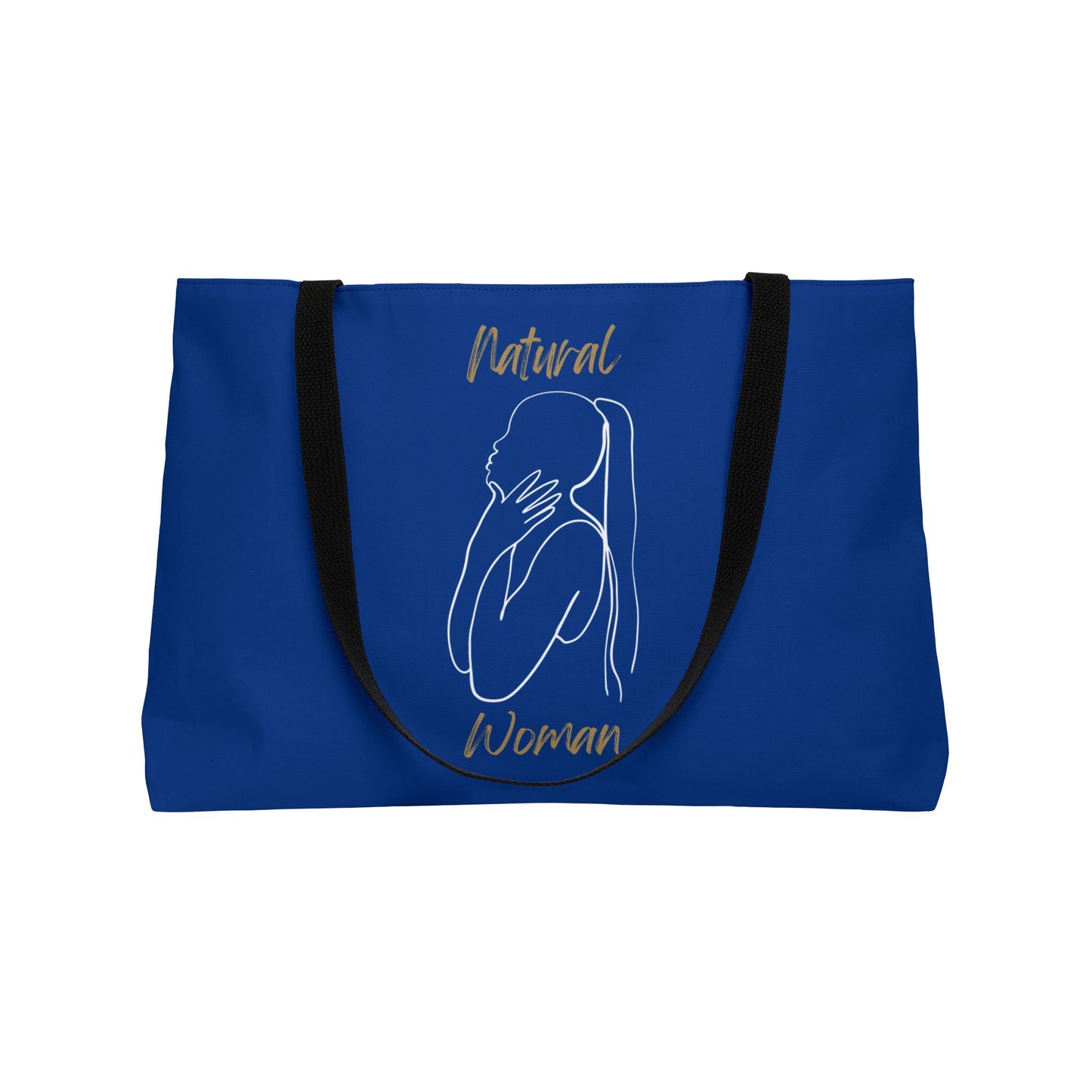 Natural Woman Ponytail (WL) Weekender Tote Bag DARK BLUE