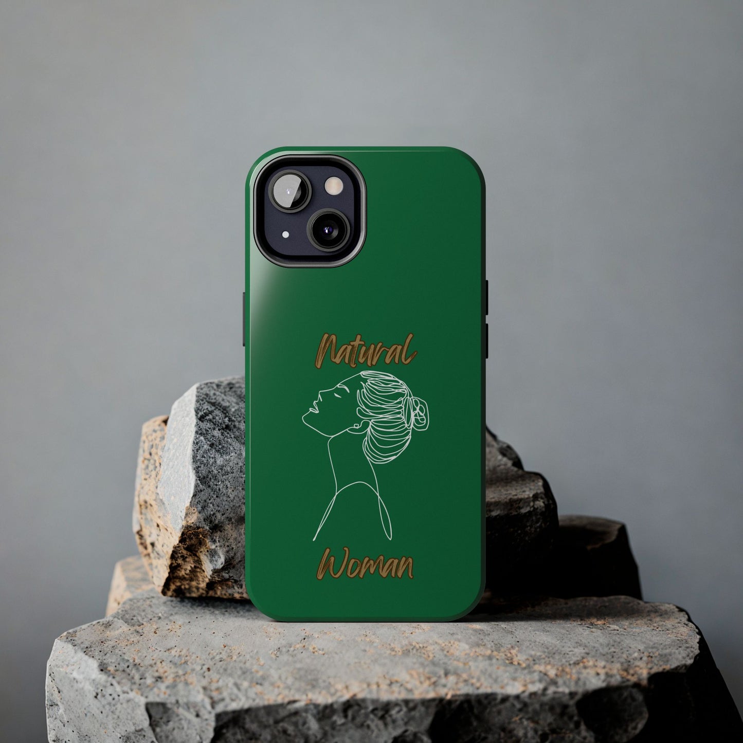 Natural Woman Wet Bun (WL) Tough Phone Cases DARK GREEN