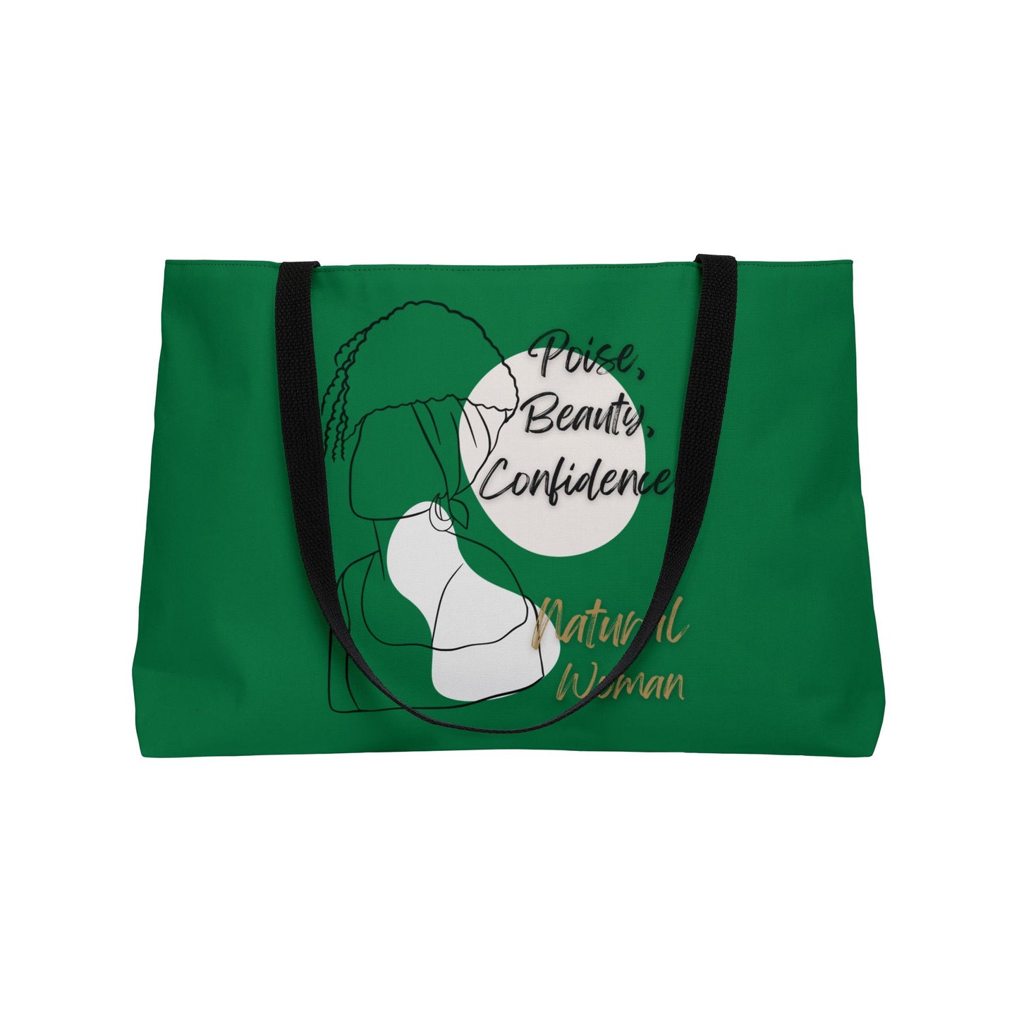 Natural Woman Puff (BL) Weekender Tote Bag DARK GREEN