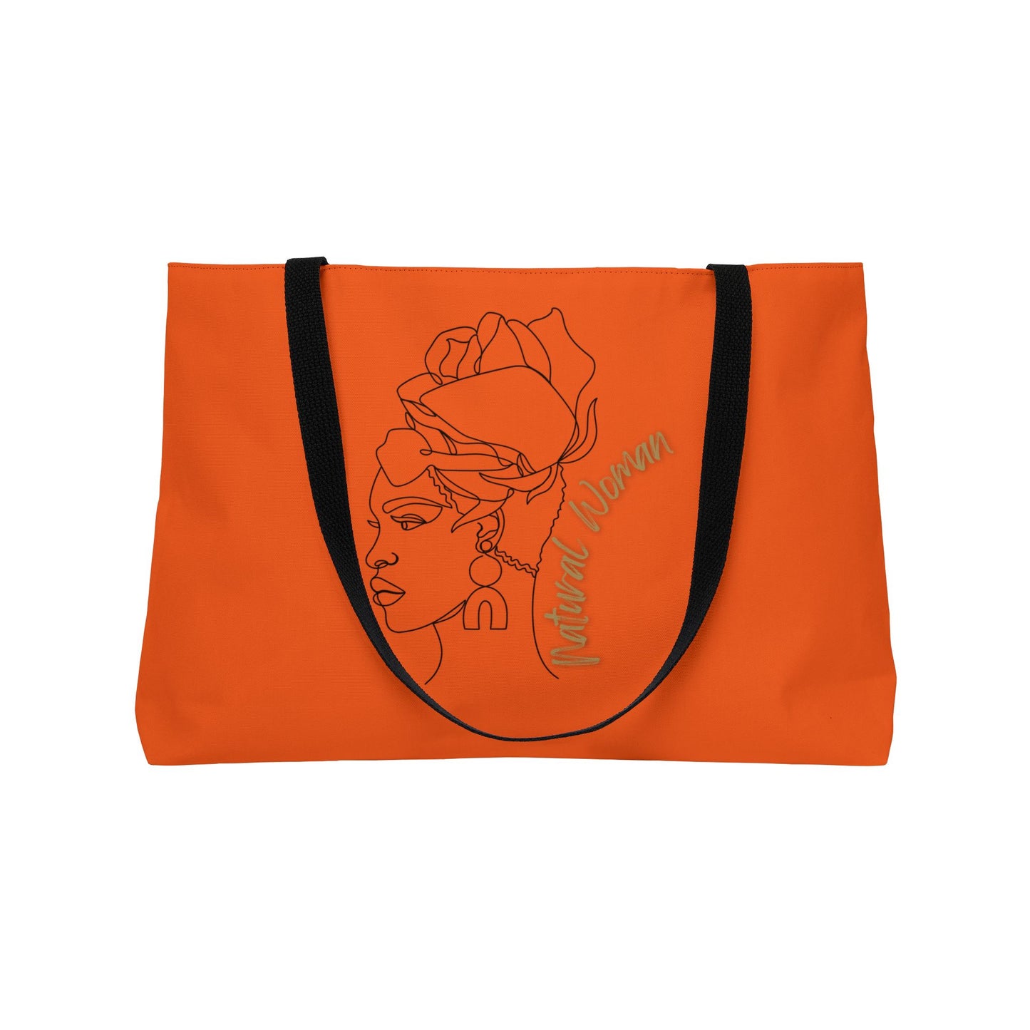 Natural Woman Flower Wrap (BL) Weekender Tote Bag ORANGE
