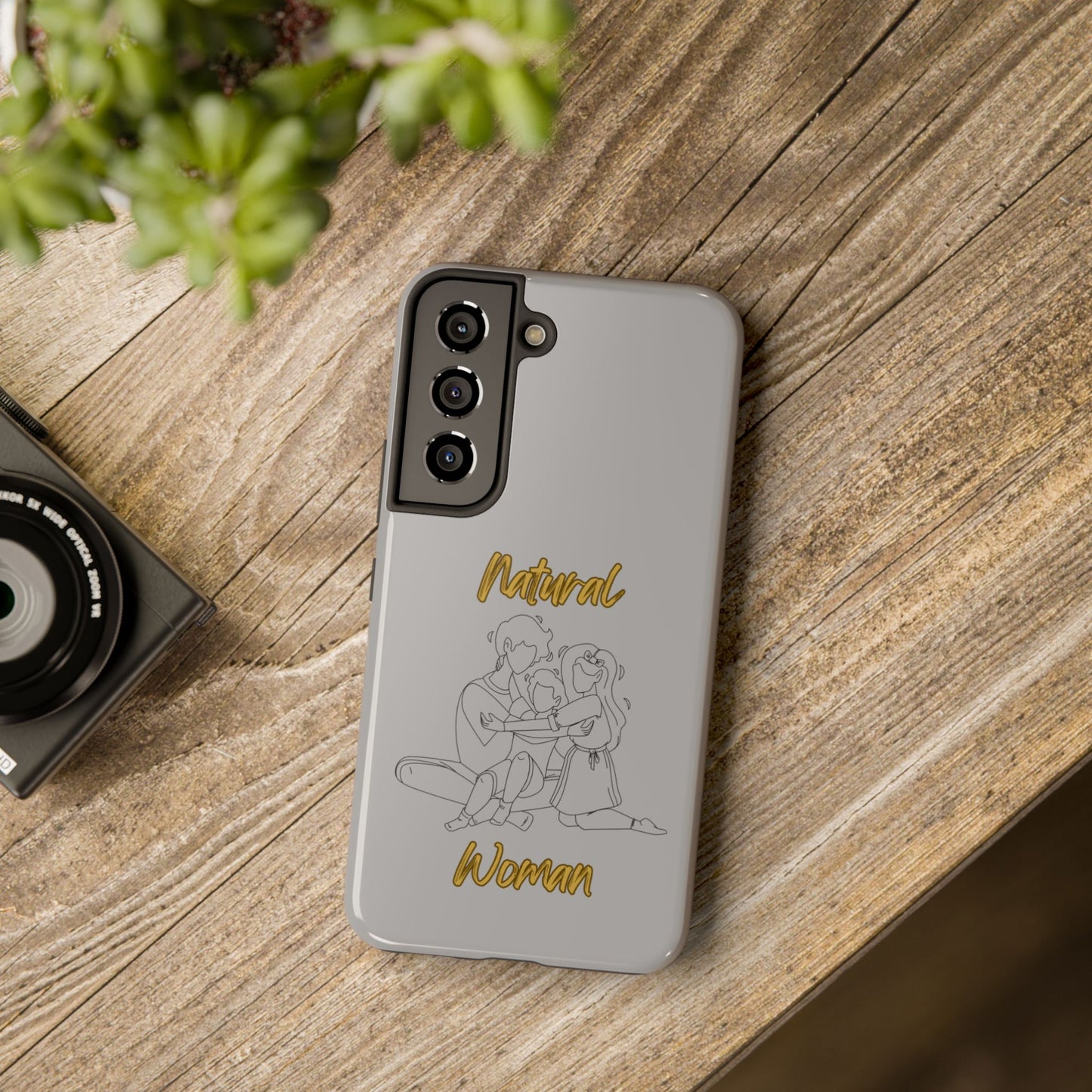 Natural Woman Bear Hugs (BL) Tough Phone Cases LIGHT GREY