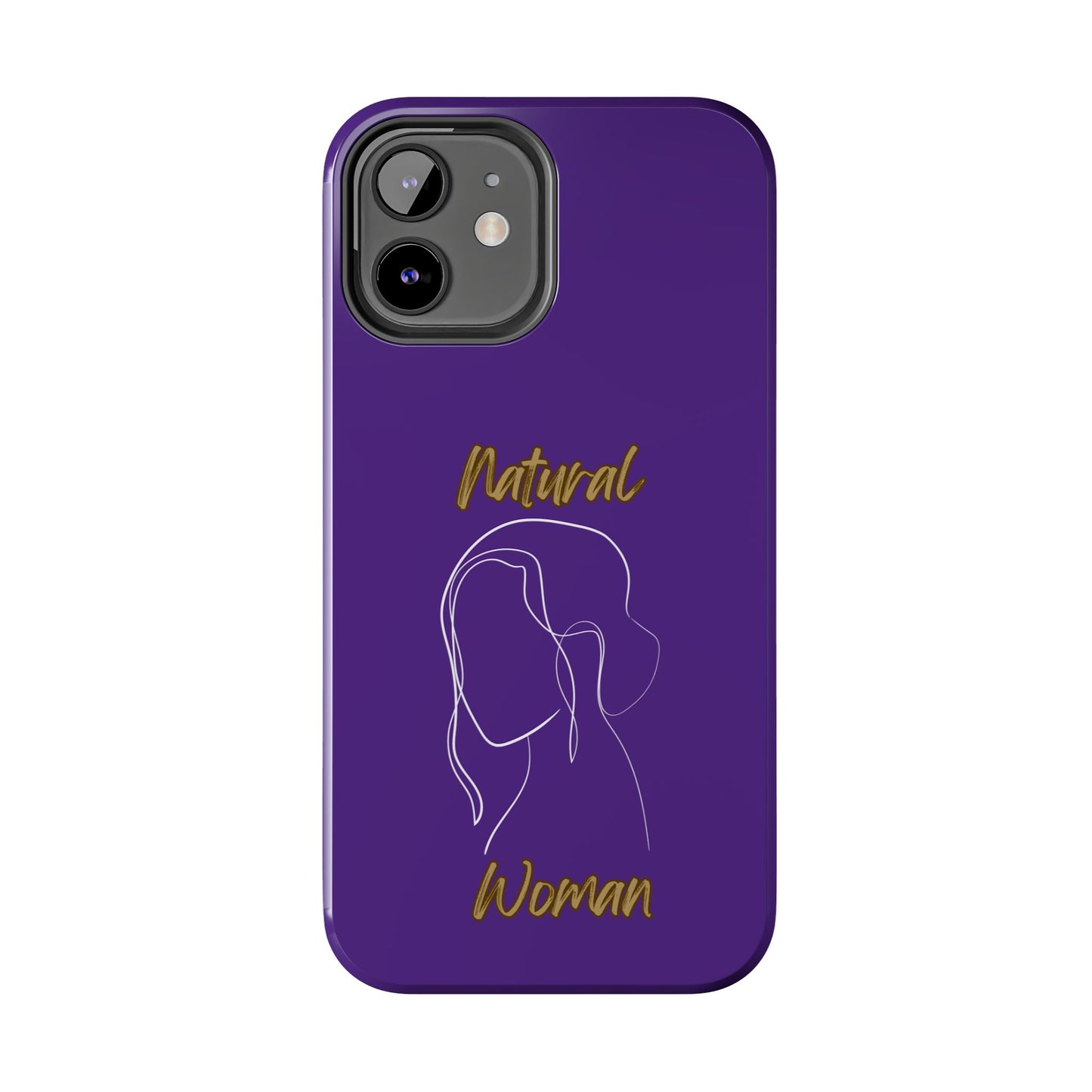 Natural Woman Hanging Hair (WL) Tough Phone Cases PURPLE