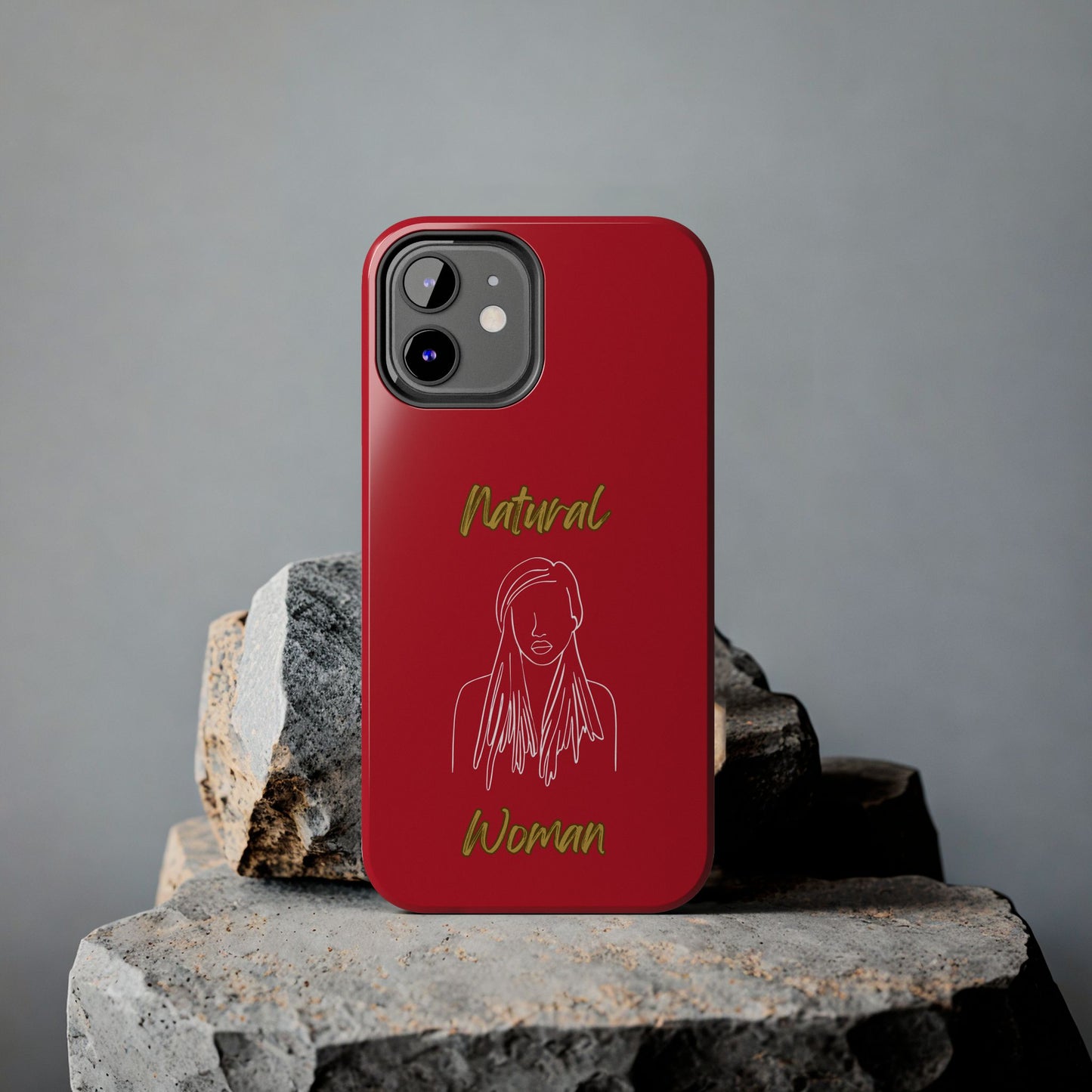 Natural Woman Content (WL)Tough Phone Cases DARK RED