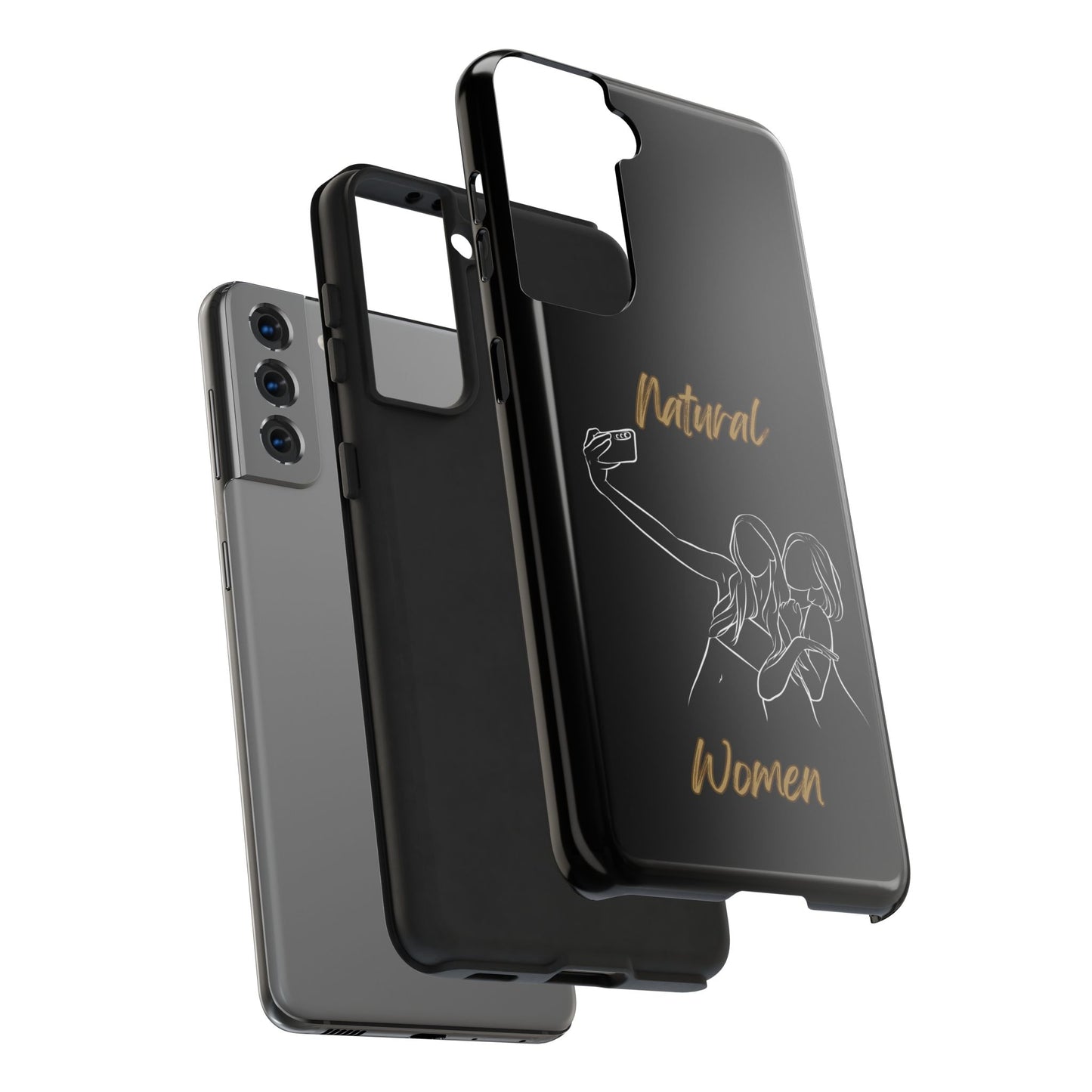 Natural Woman Friends Selfie (WL)Tough Phone Cases BLACK