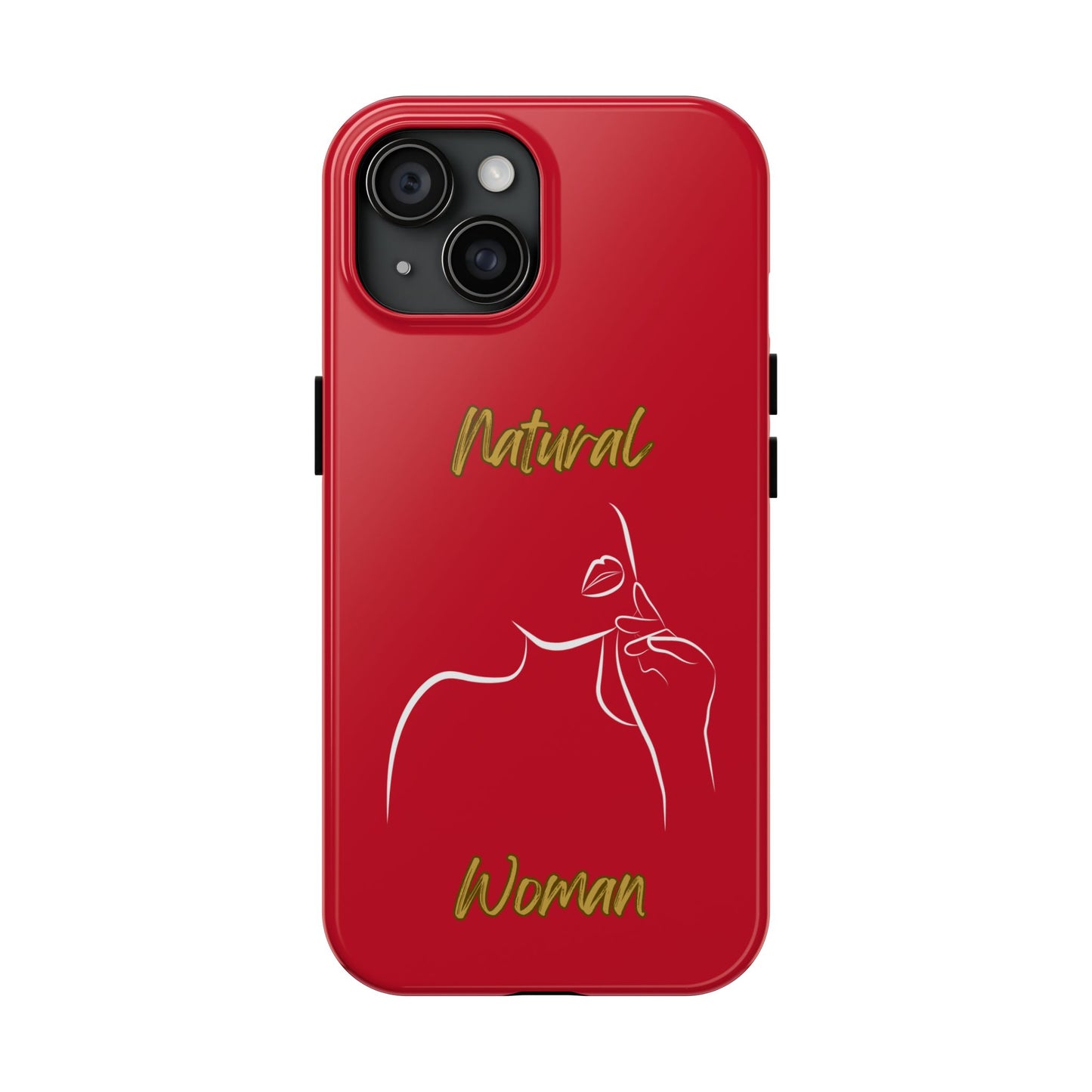 Natural Woman Chin Up (WL)Tough Phone Cases DARK RED