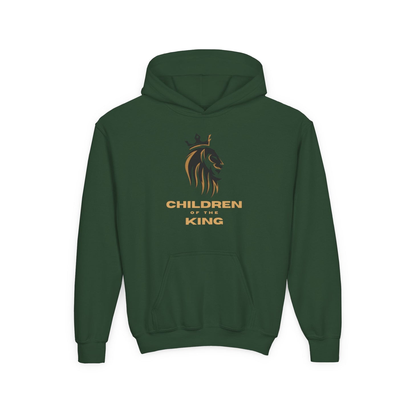 "Children of the King" Hoodie - BLACK Lion Design with Isaiah 54:13