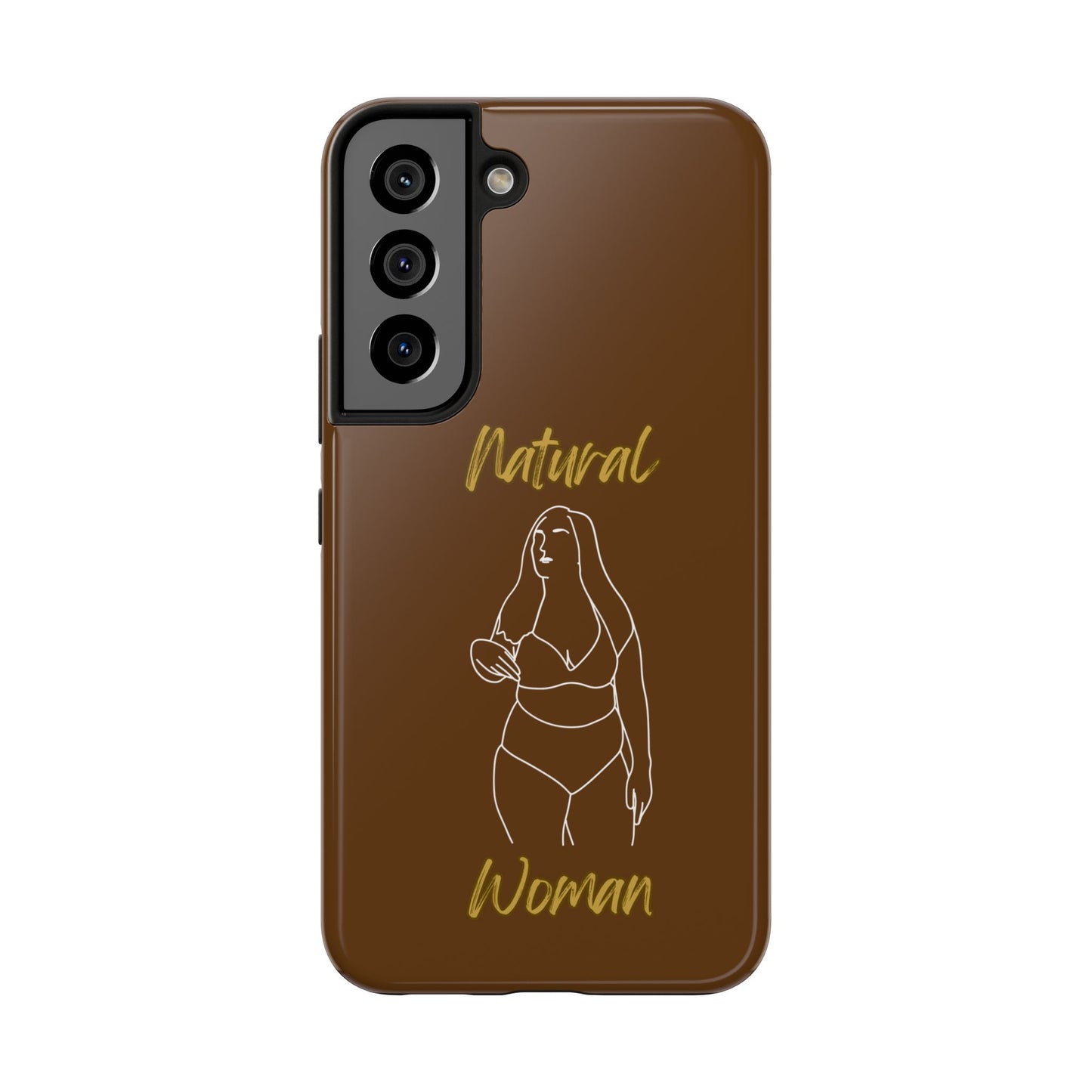Natural Woman Full Beauty (WL)Tough Phone Cases BROWN