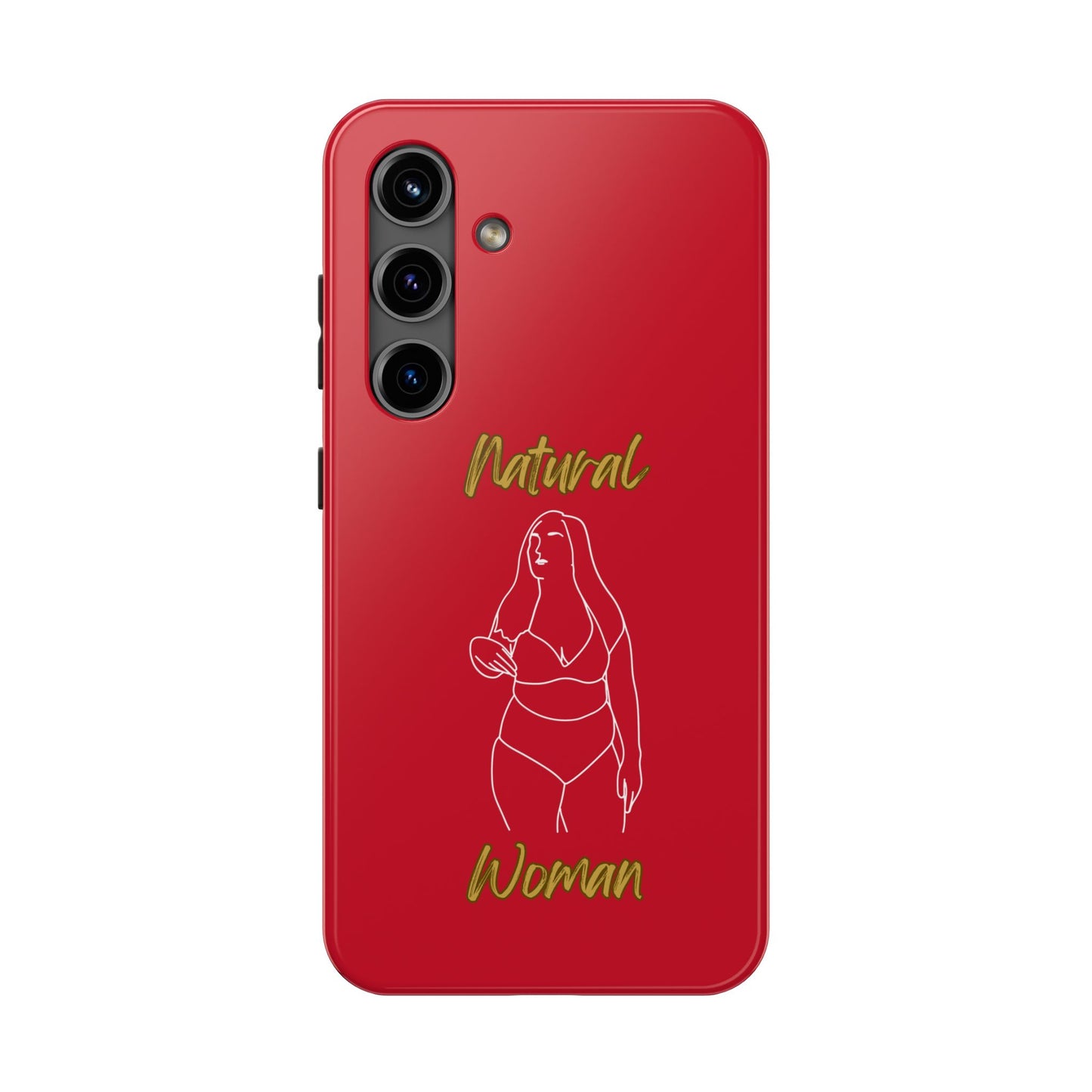 Natural Woman Full Beauty (WL)Tough Phone Cases DARK RED