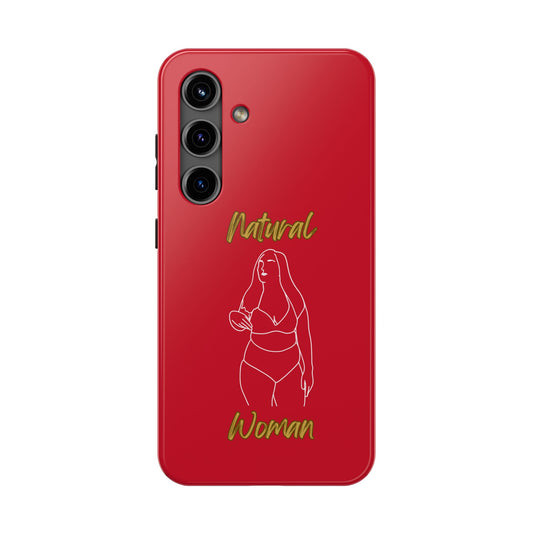 Natural Woman Full Beauty (WL)Tough Phone Cases DARK RED