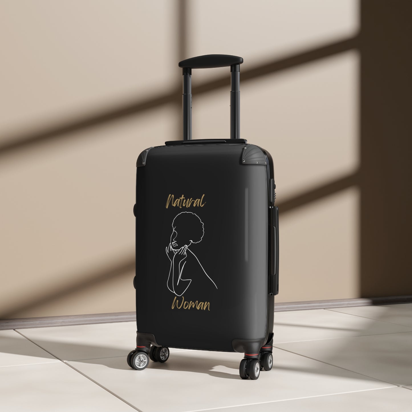 Natural Woman Cute Afro (WL) Suitcase BLACK