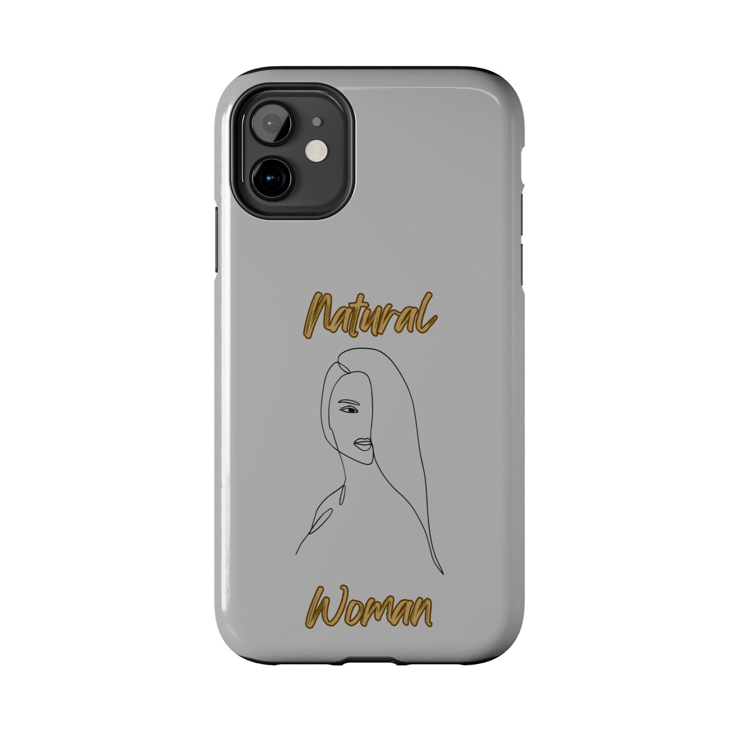 Natural Woman Covered Eye (BL)Tough Phone Cases LIGHT GREY