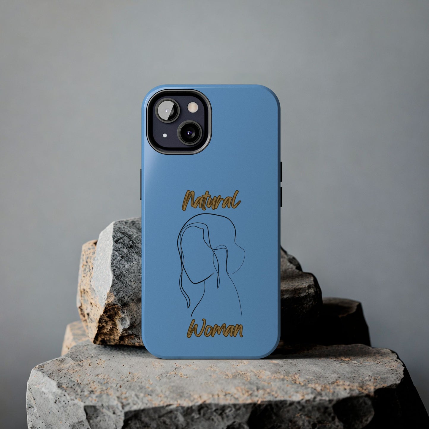 Natural Woman Hanging Hair (BL) Tough Phone Cases LIGHT BLUE