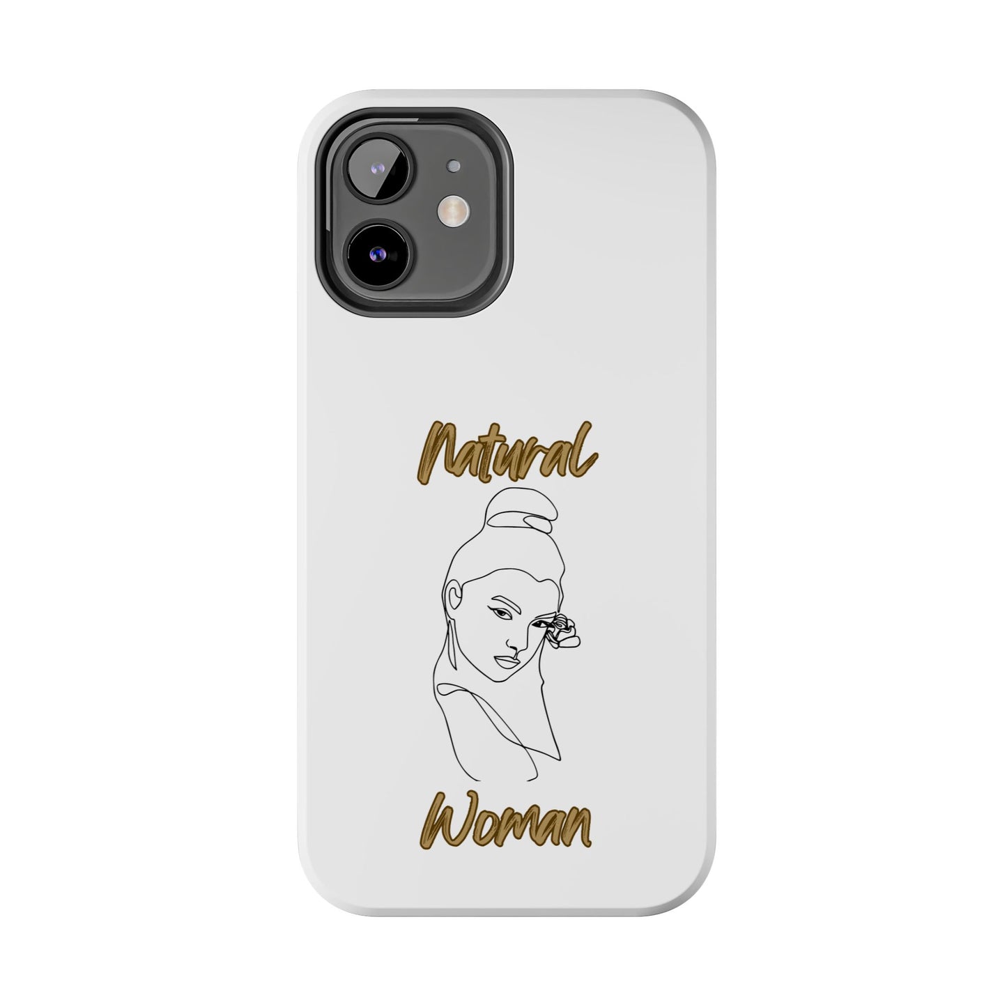 Natural Woman Sassy Bun (BL) Tough Phone Cases WHITE