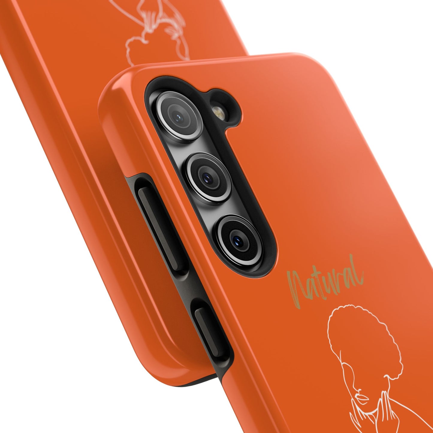 Natural Woman Cute Afro(WL)Tough Phone Cases ORANGE