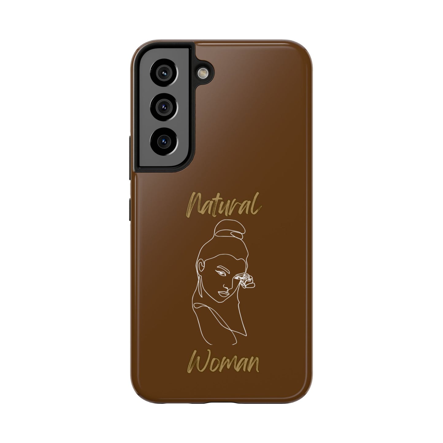 Natural Woman Sassy Bun (WL) Tough Phone Cases BROWN