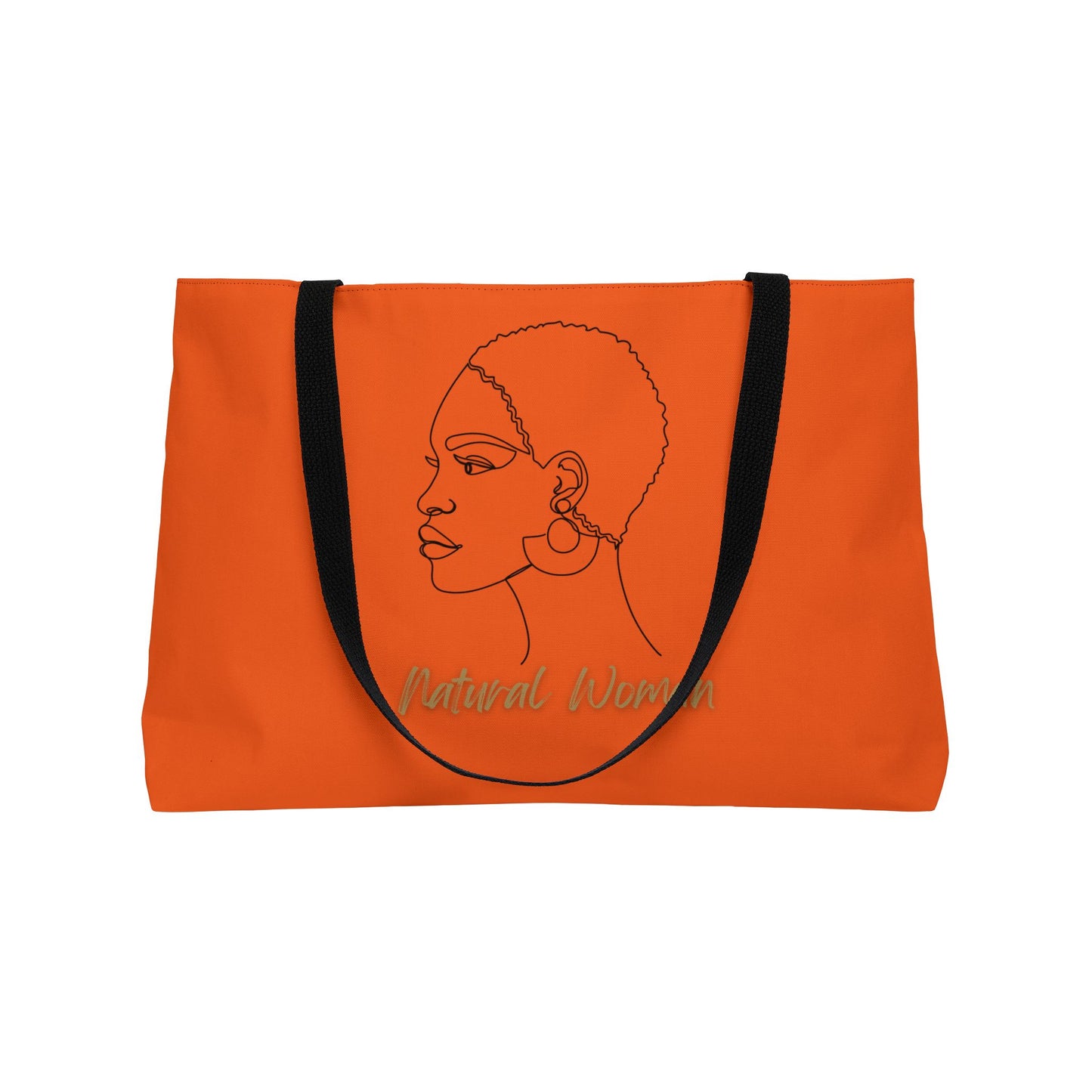 Natural Woman Finger Wave (BL) Weekender Tote Bag ORANGE