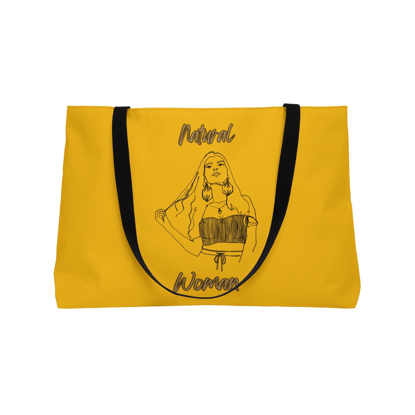 Natural Woman Thinking (BL) Weekender Tote Bag YELLOW