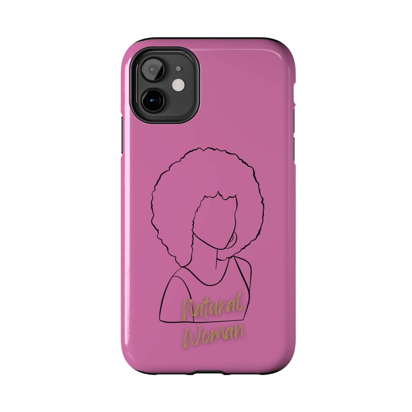 Natural Woman Afro (BL)Tough Phone Cases LIGHT PINK