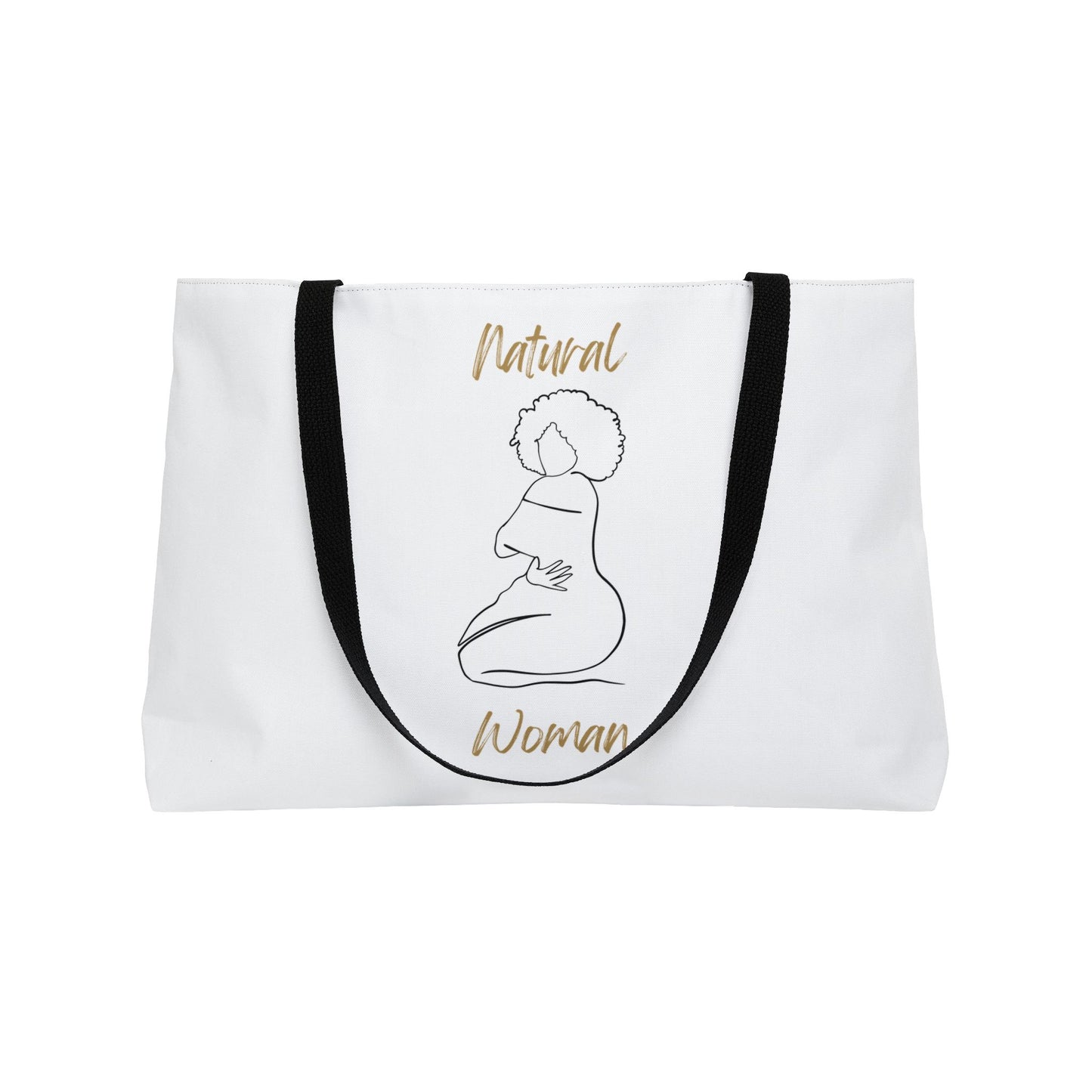 Natural Woman Hug (BL) Weekender Tote Bag WHITE