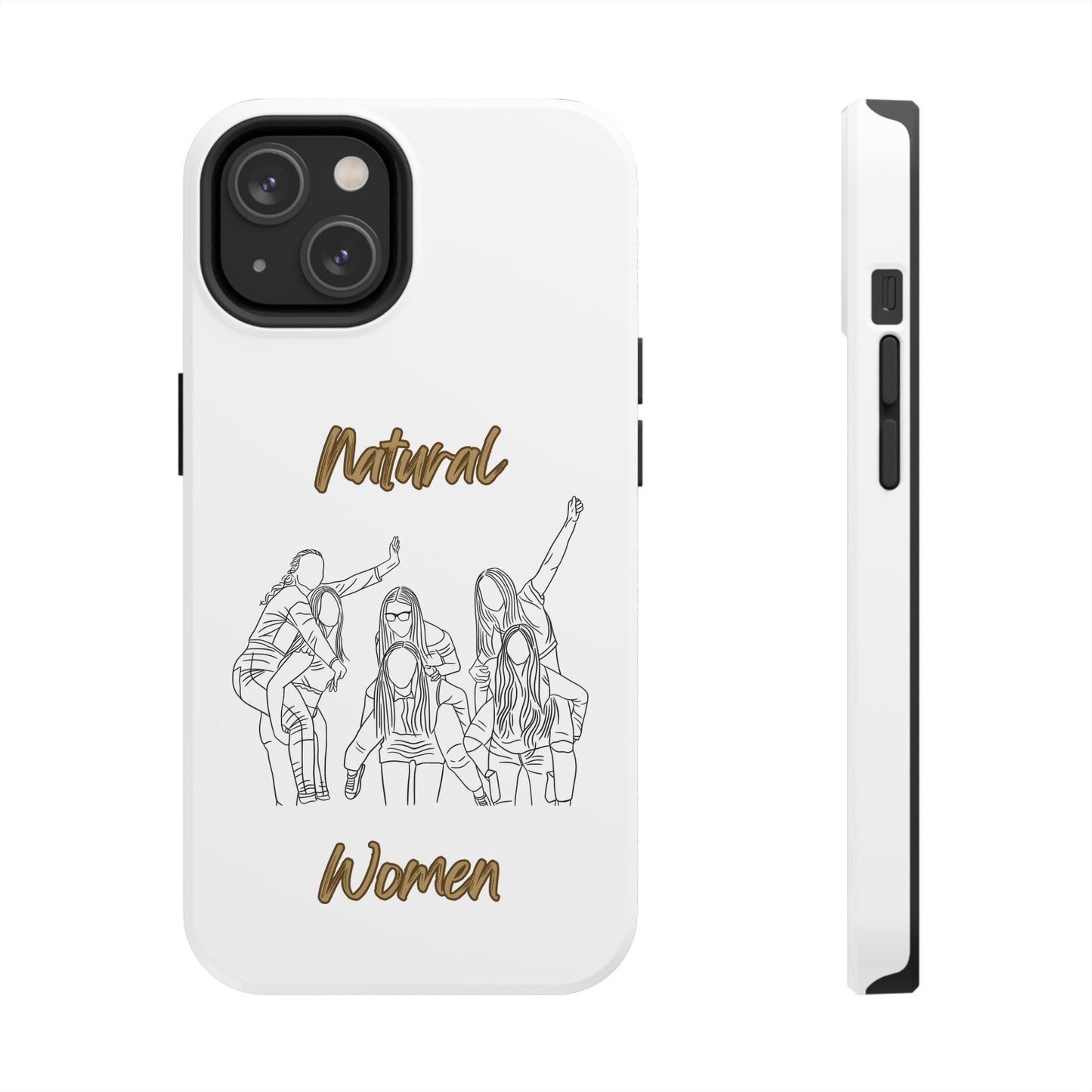 Natural Woman Piggy Back (BL)Tough Phone Cases WHITE