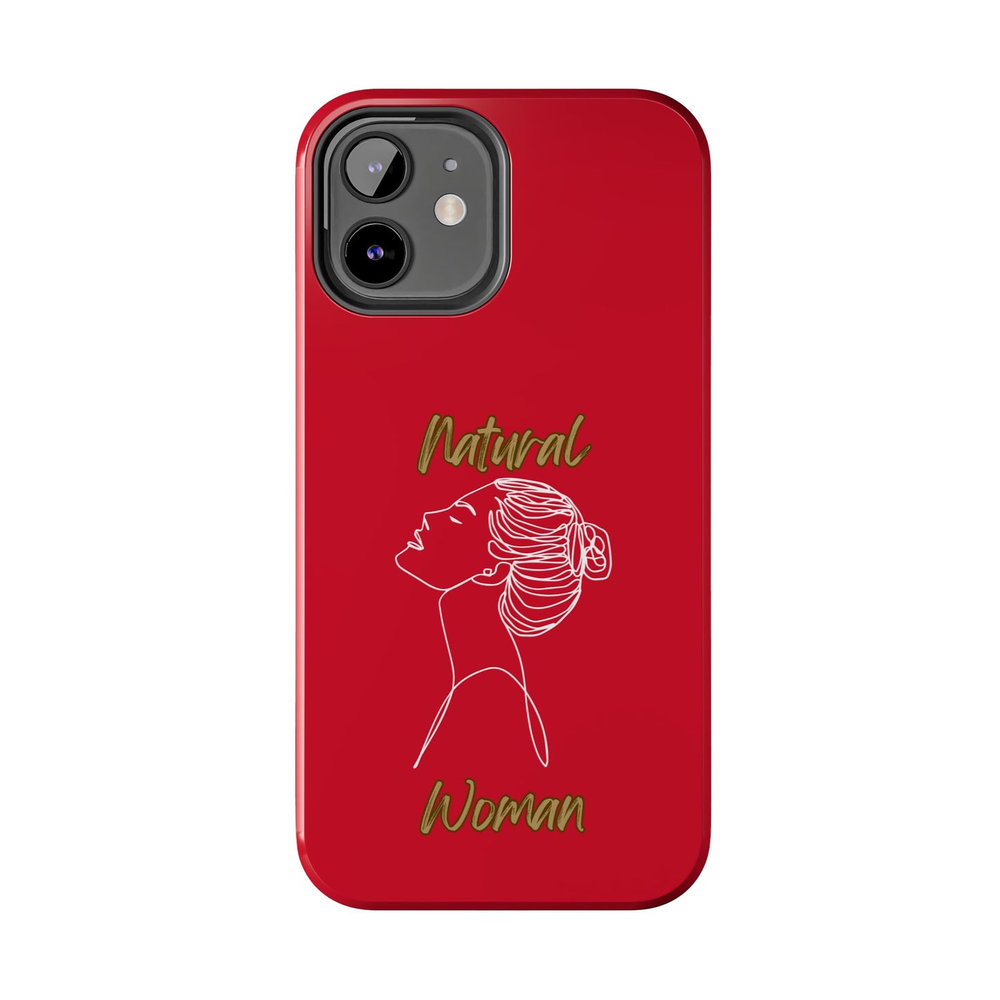 Natural Woman Wet Bun (WL) Tough Phone Cases DARK RED