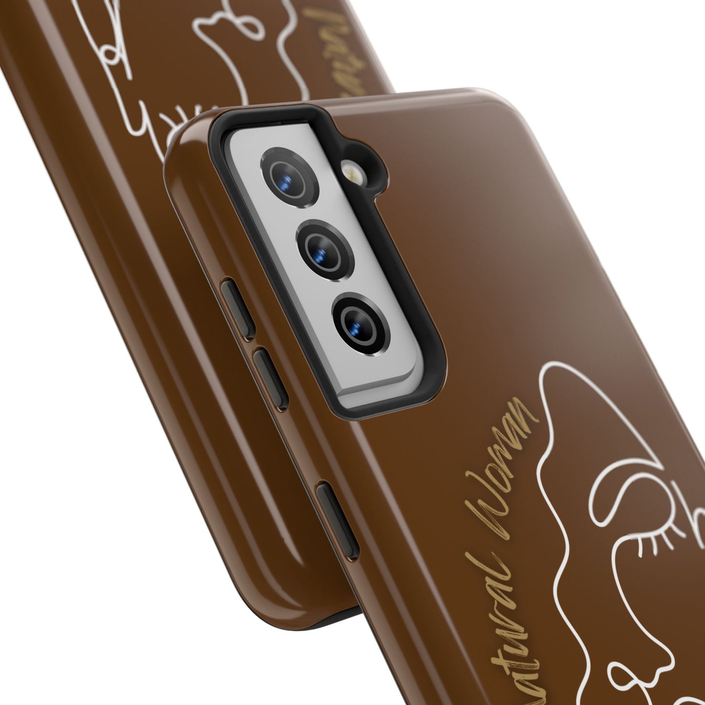 Natural Woman Half Face (WL)Tough Phone Case BROWN