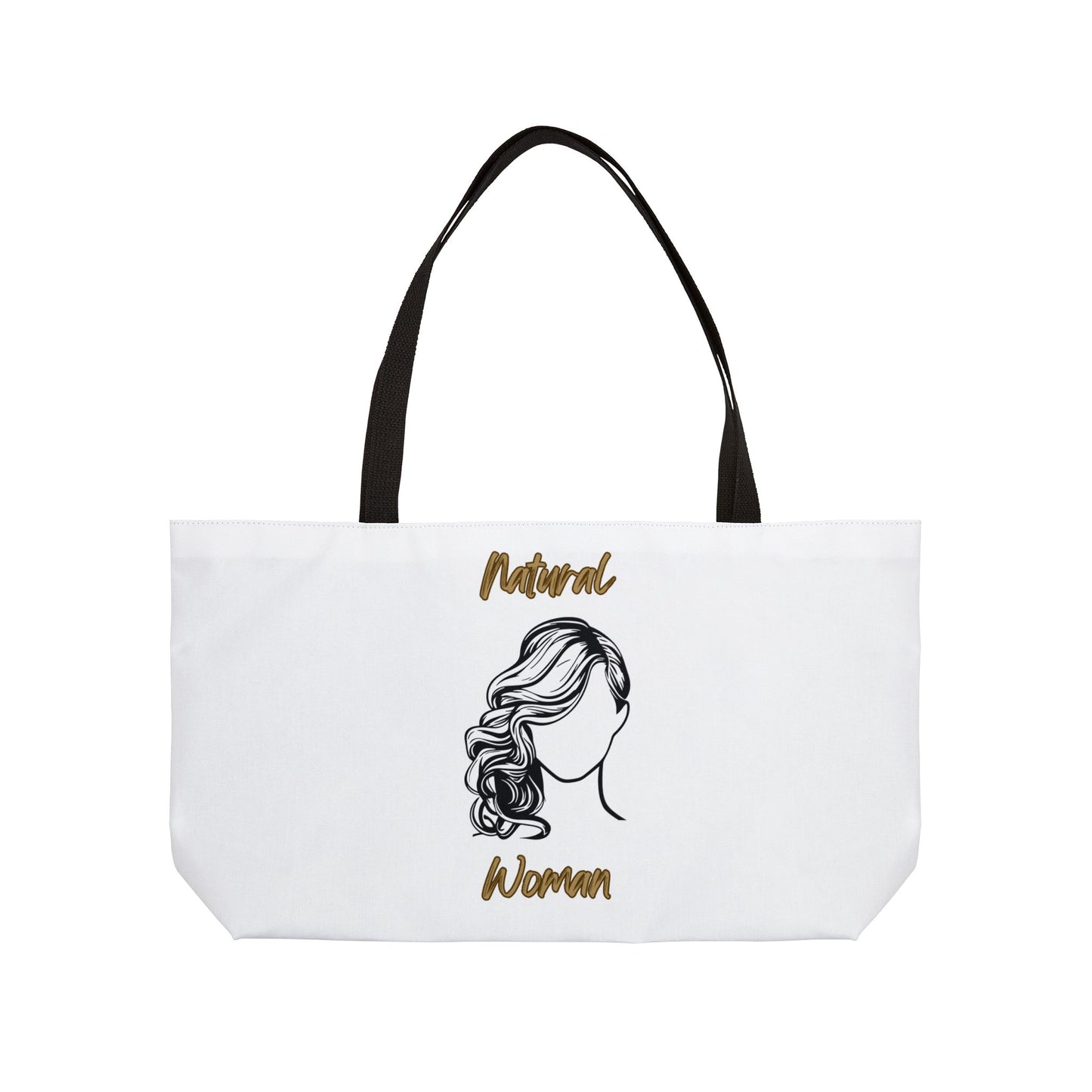Natural Woman Long Curl (BL) Weekender Tote Bag WHITE