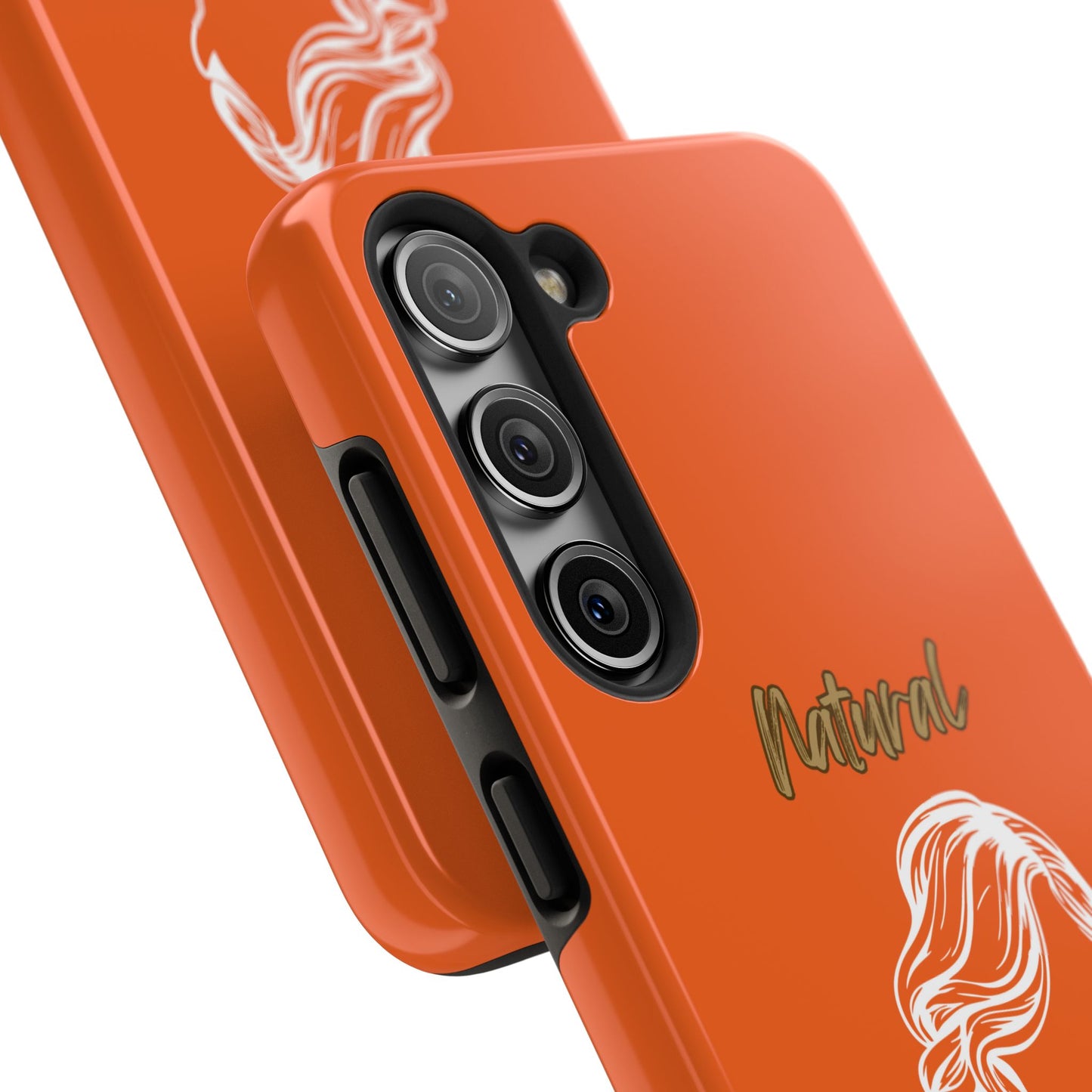 Natural Woman Long Curl (WL)Tough Phone Cases ORANGE