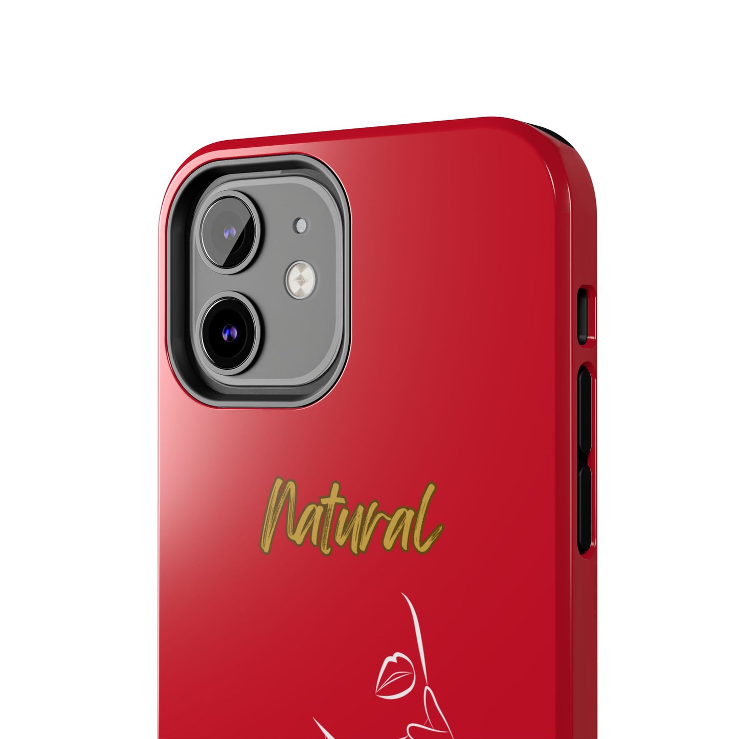 Natural Woman Chin Up (WL)Tough Phone Cases DARK RED