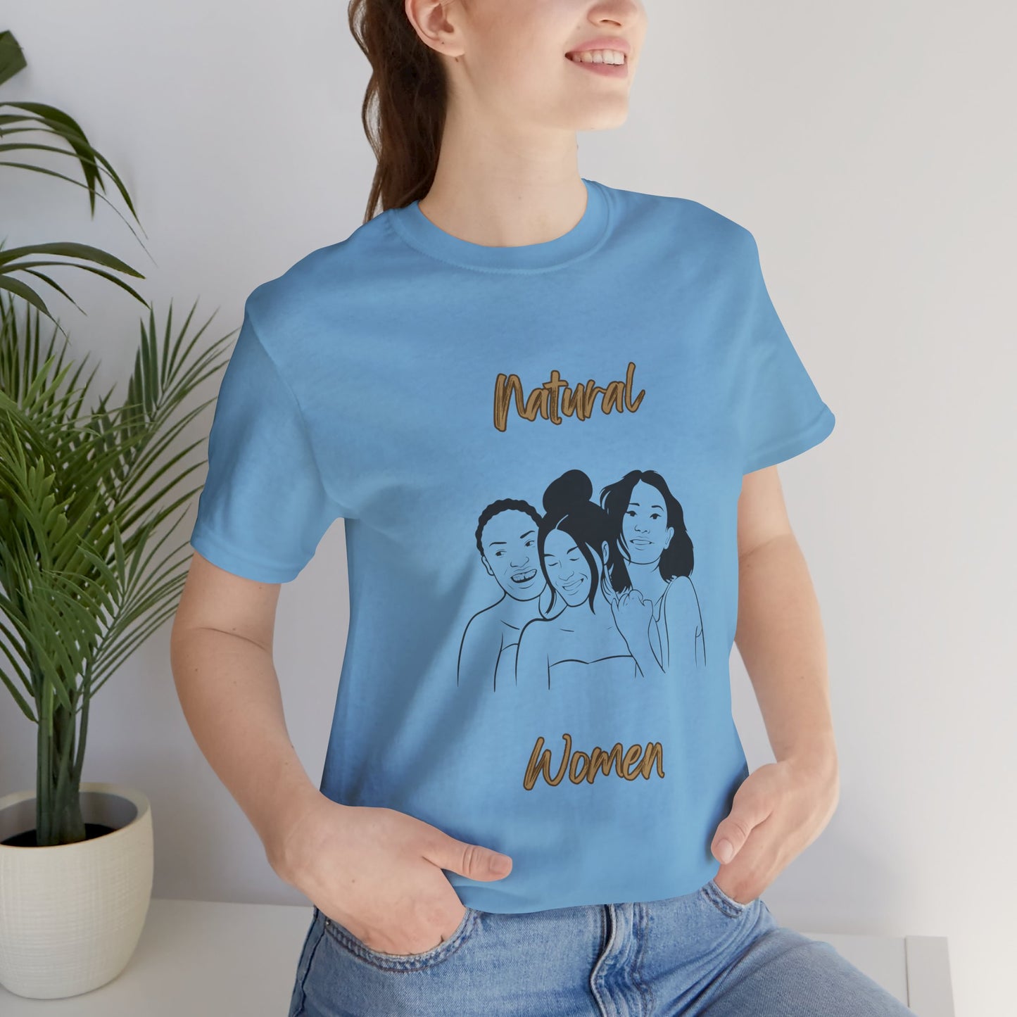 Natural Woman Laughing Friends (BL) Short Sleeve T-Shirt