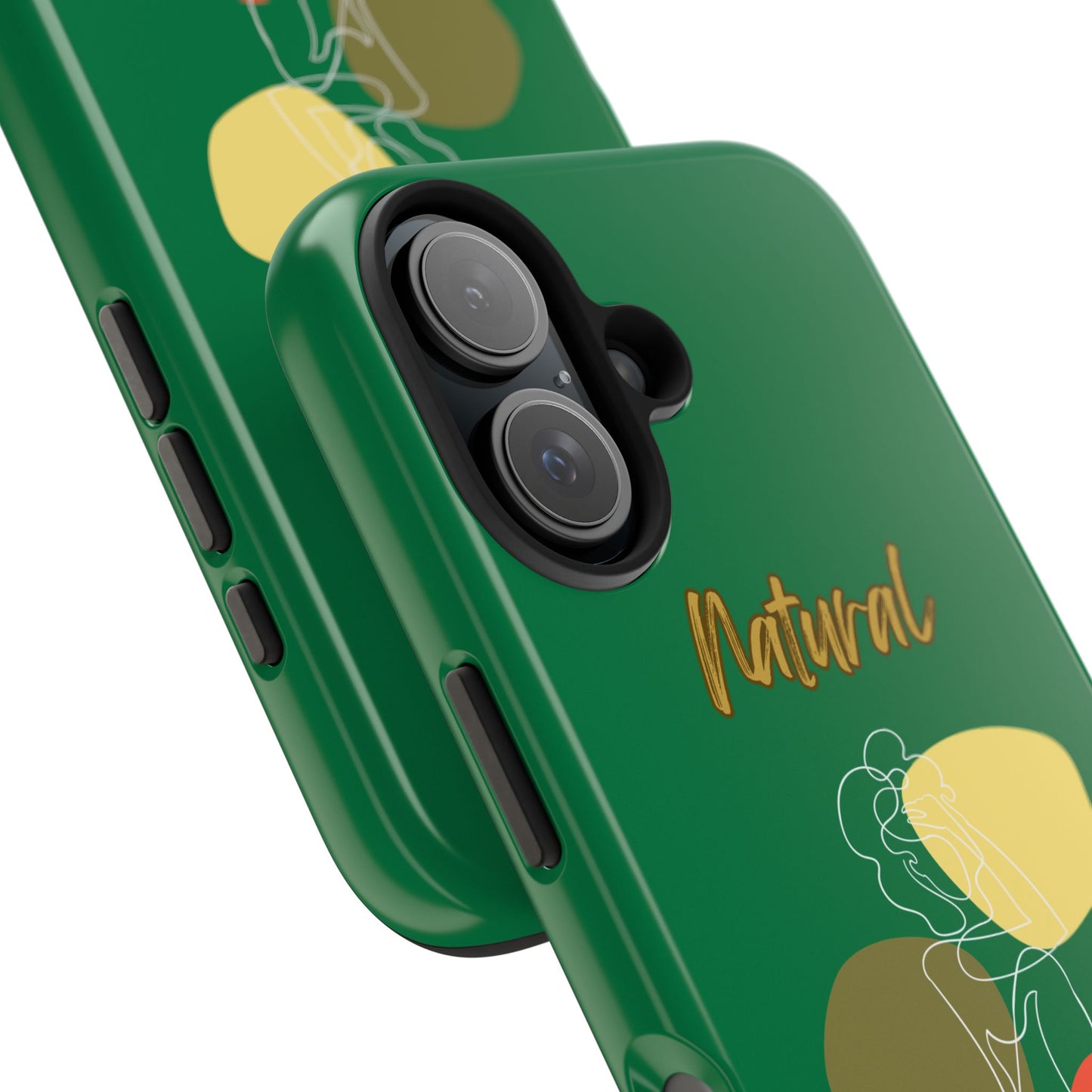 Natural Woman Colorful Pose (WL)Tough Phone Cases DARK GREEN