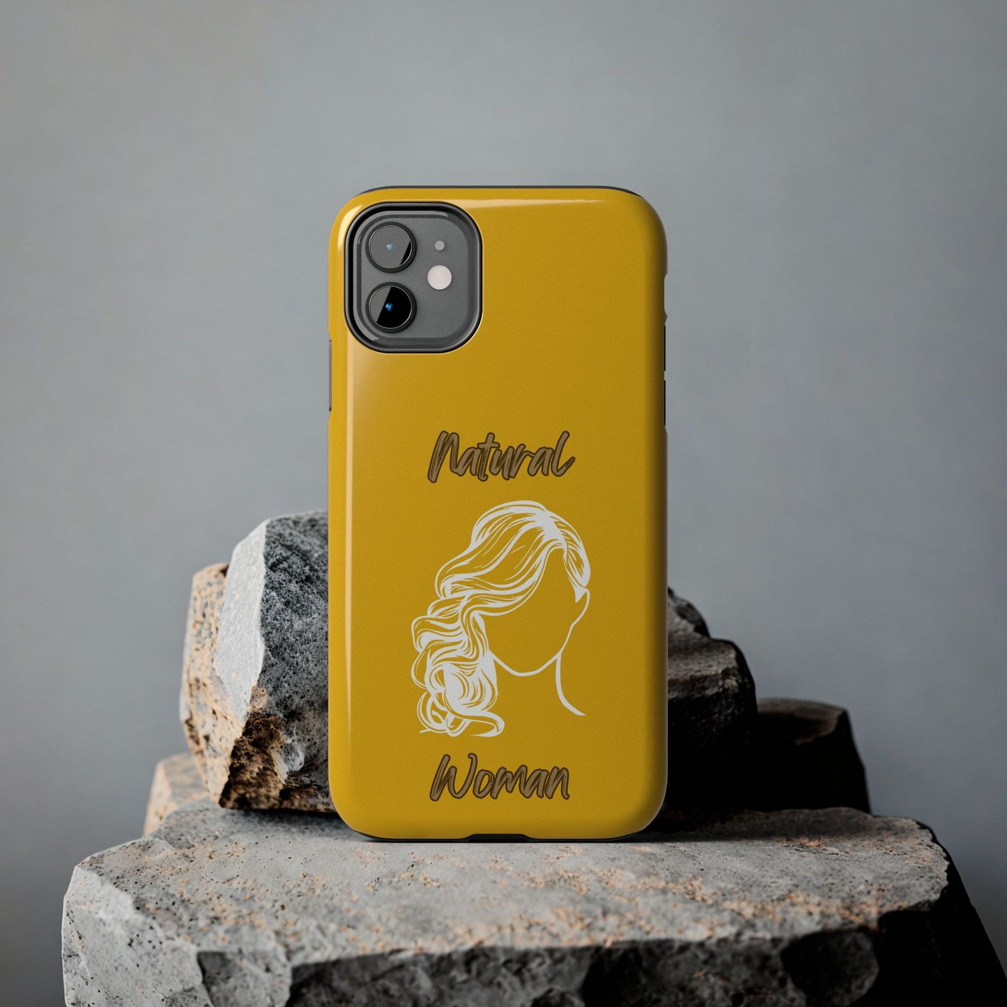 Natural Woman Long Curl (WL)Tough Phone Cases YELLOW