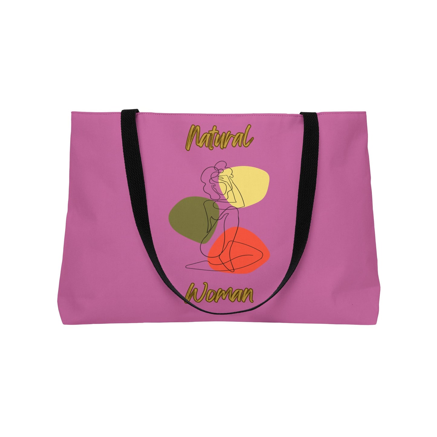 Natural Woman Colorful Pose (BL) Weekender Tote Bag LIGHT PINK