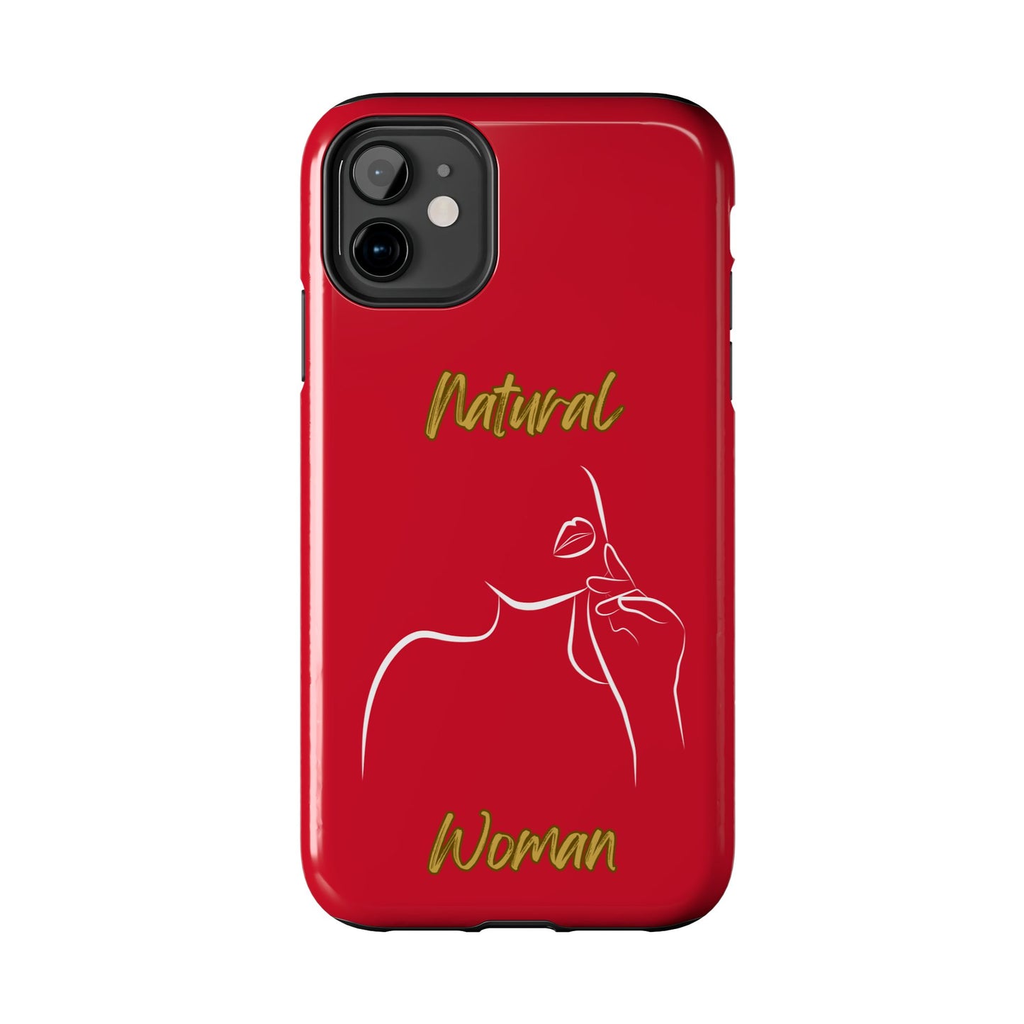 Natural Woman Chin Up (WL)Tough Phone Cases DARK RED