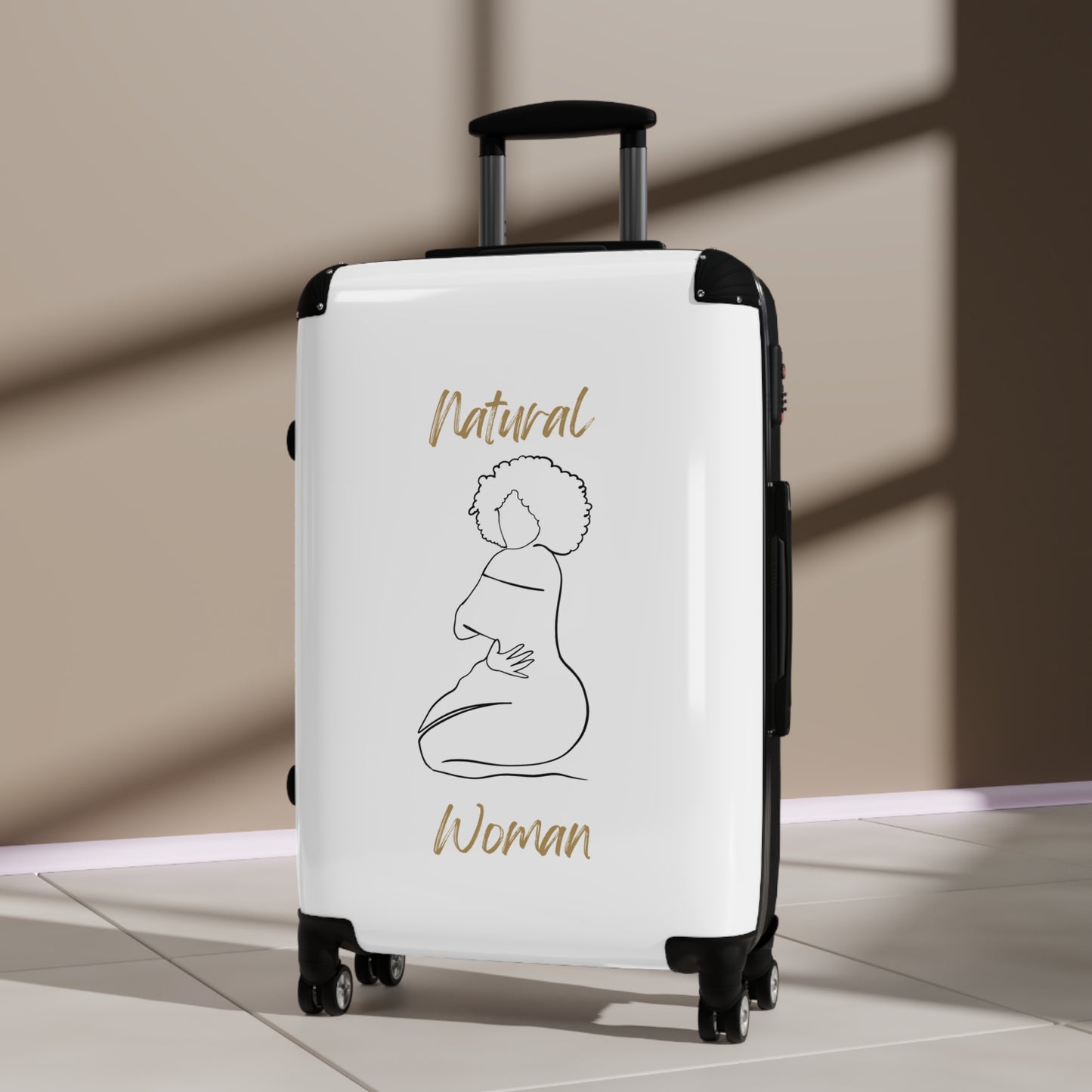 Natural Woman Hug (BL) Suitcase WHITE